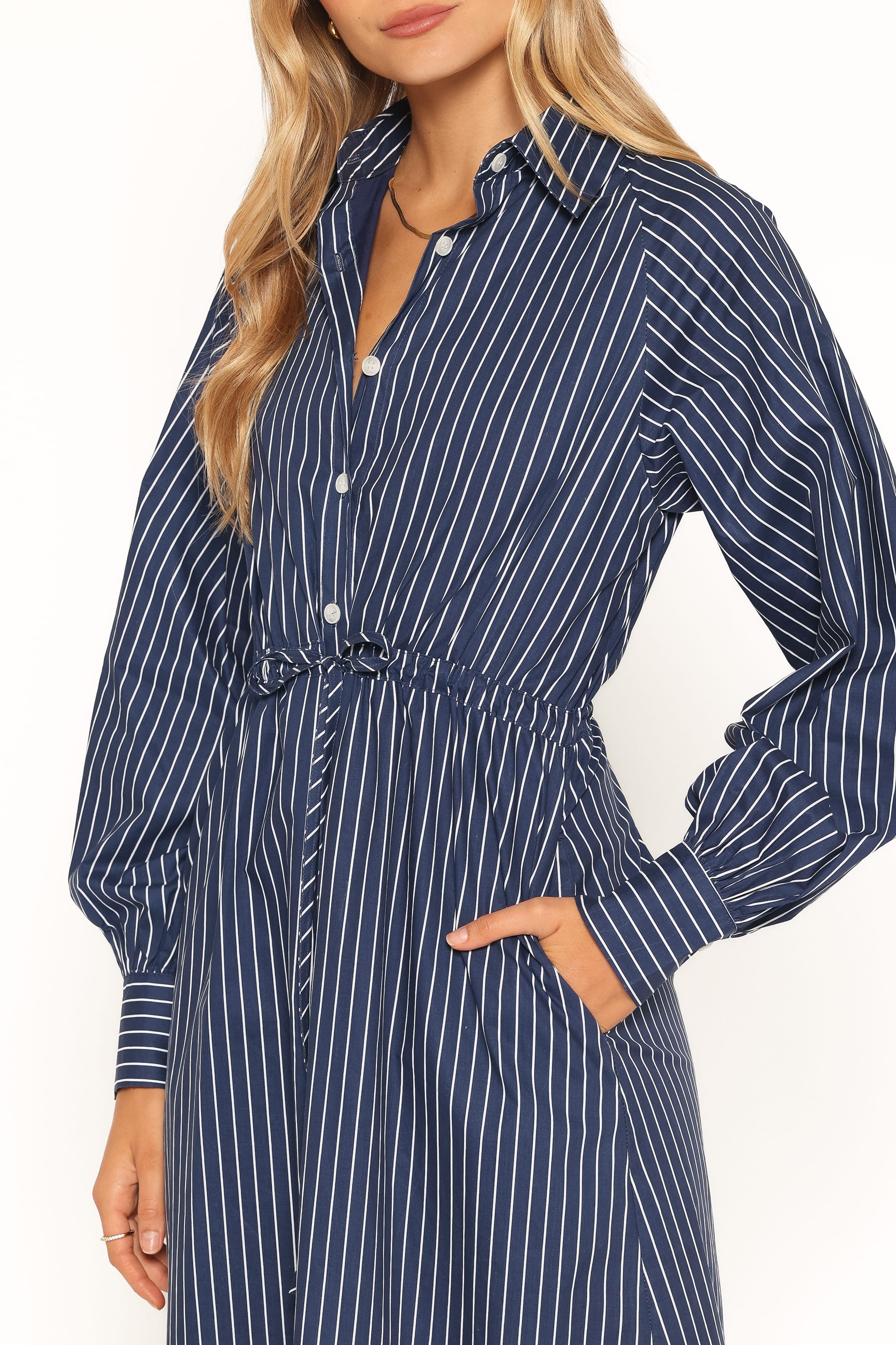 DRESSES Hansel Long Sleeve Maxi Dress - Navy Stripe