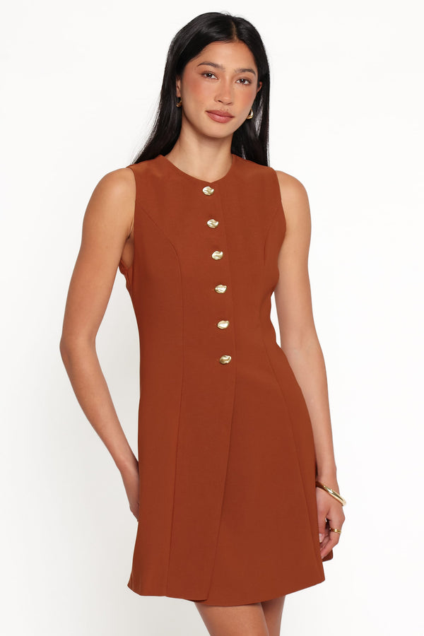 DRESSES Hanson Mini Dress - Chocolate Brown