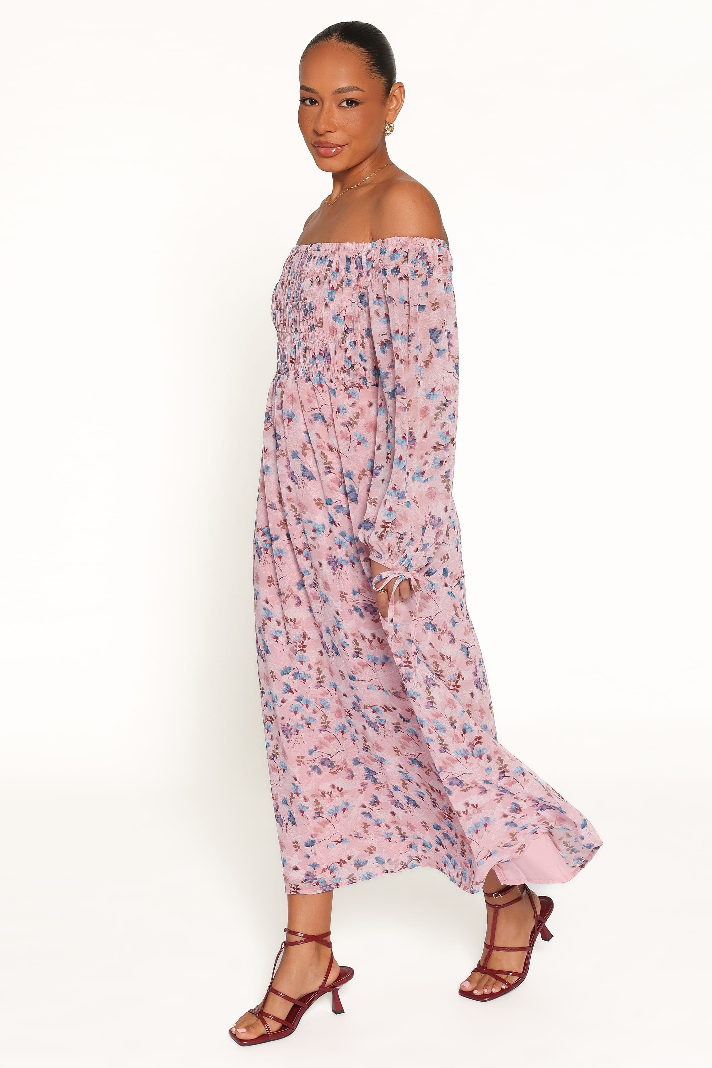 DRESSES Harlon Off Shoulder Maxi Dress - Pink Floral