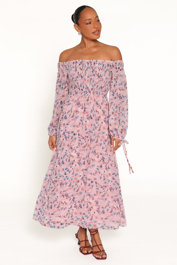 DRESSES Harlon Off Shoulder Maxi Dress - Pink Floral