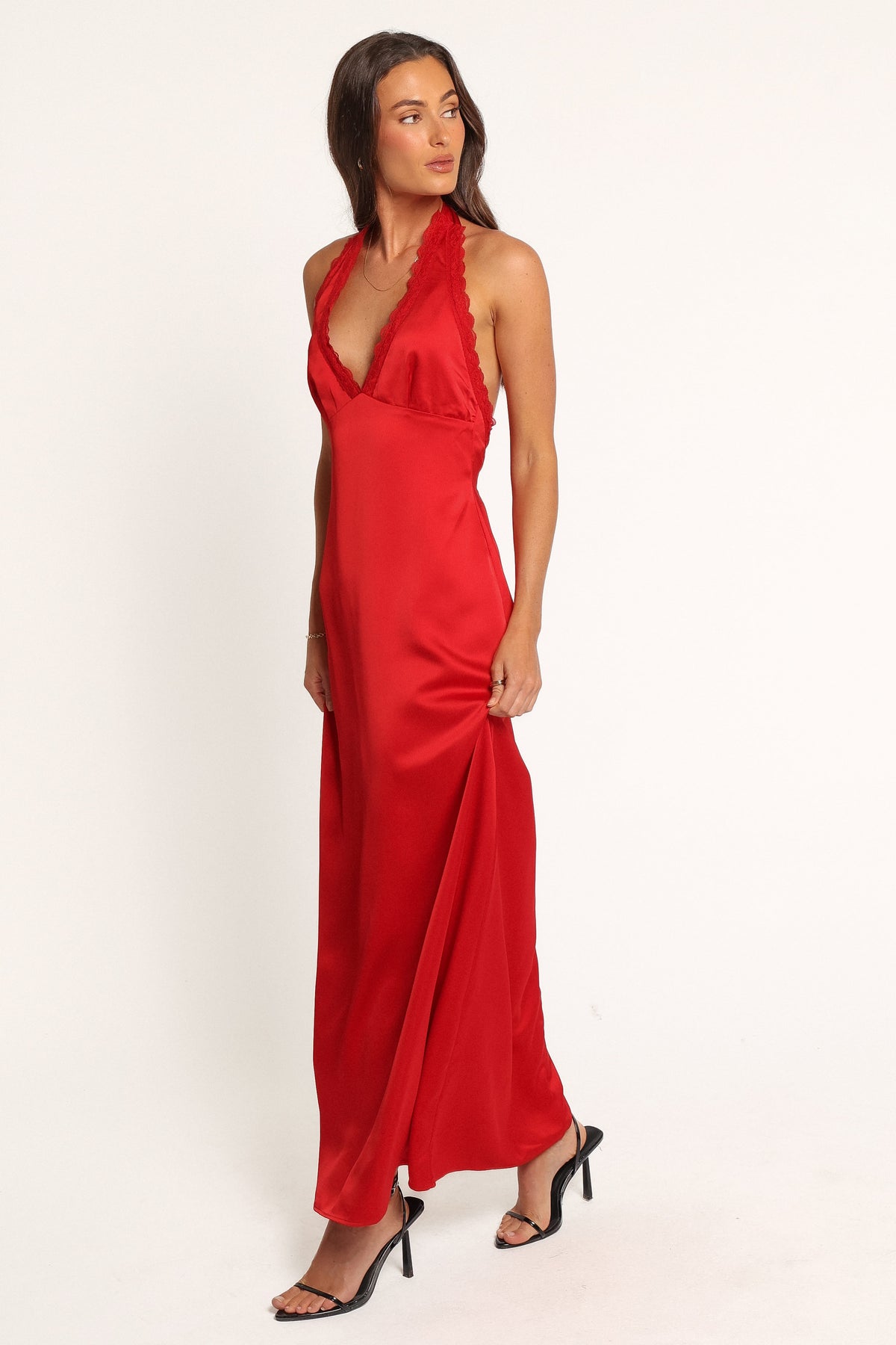 DRESSES Inga Halterneck Maxi Dress - Red