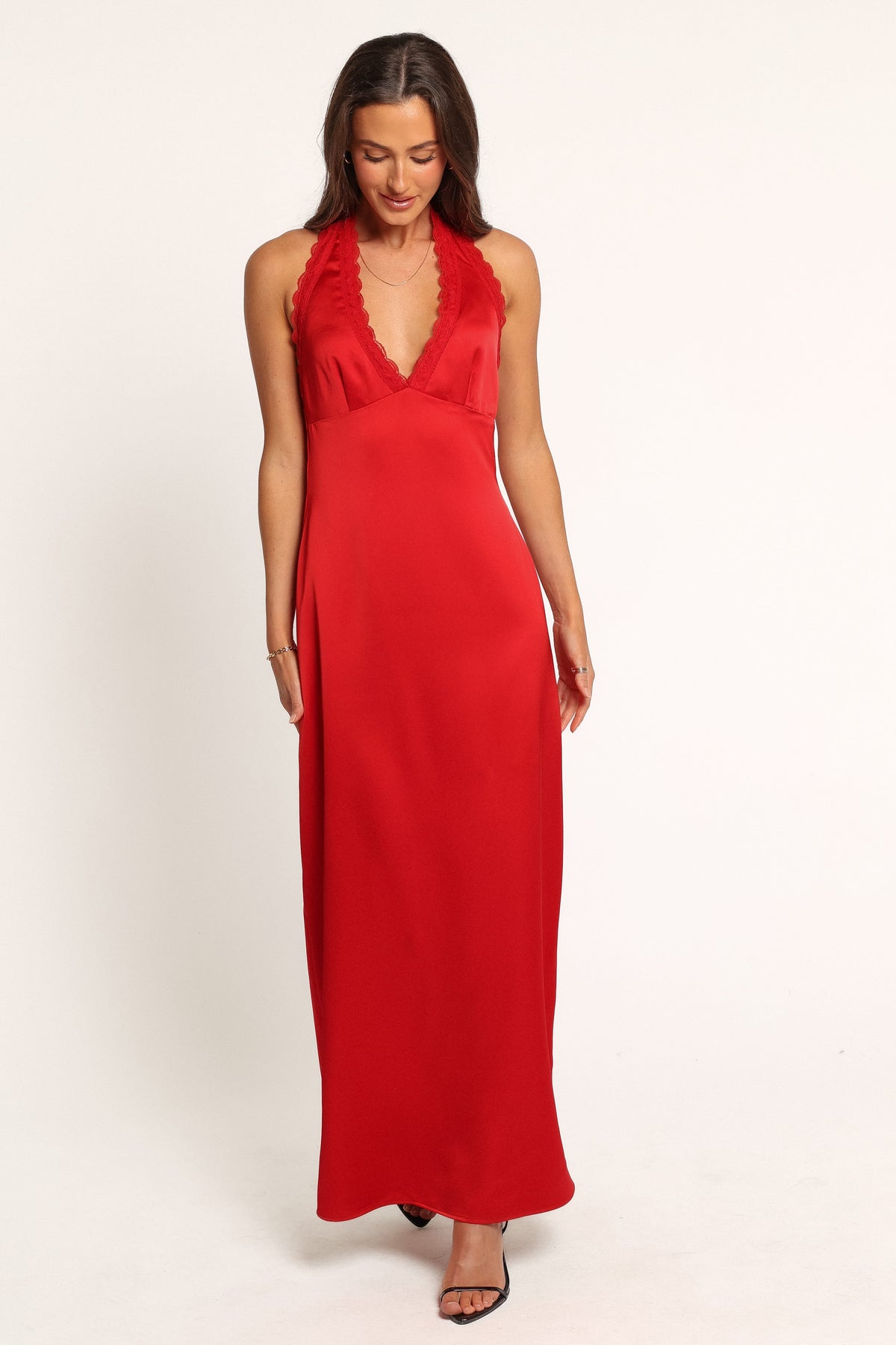 DRESSES Inga Halterneck Maxi Dress - Red