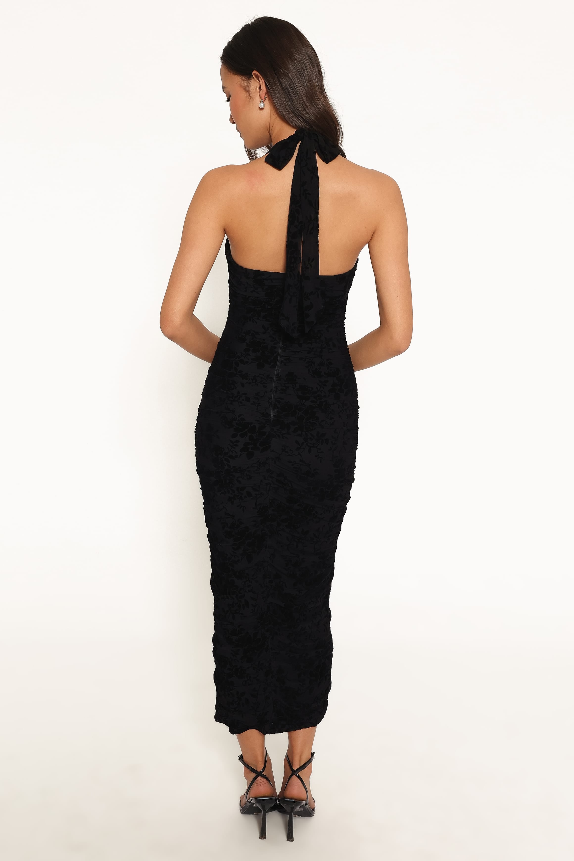 DRESSES Izzie Midi Dress - Black Velvet Floral