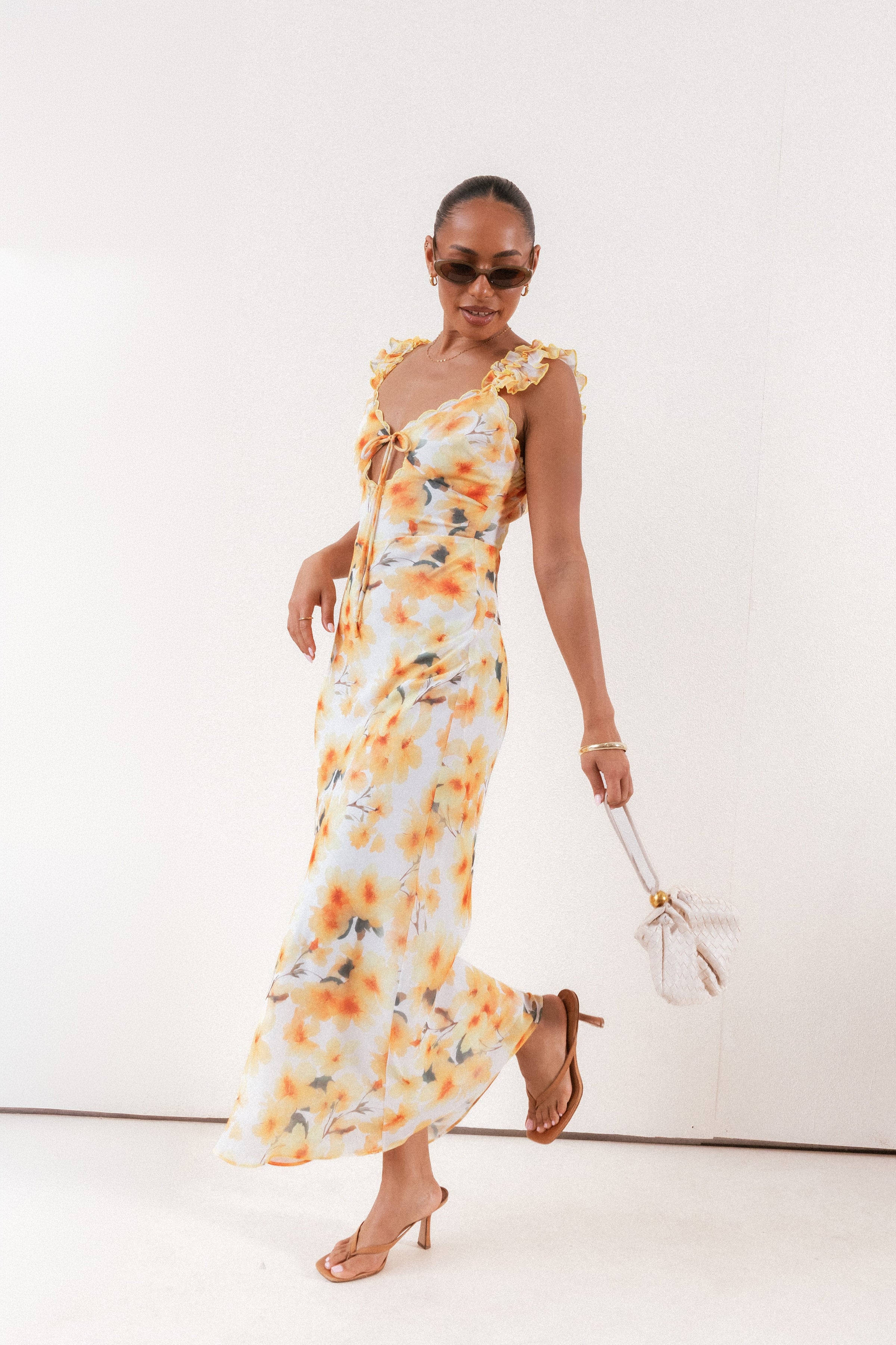 DRESSES Jean Maxi Dress - Yellow Floral