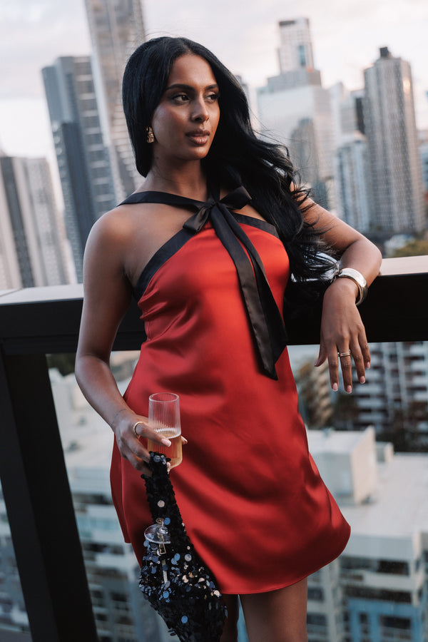 DRESSES Josephine Mini Dress - Red/Black