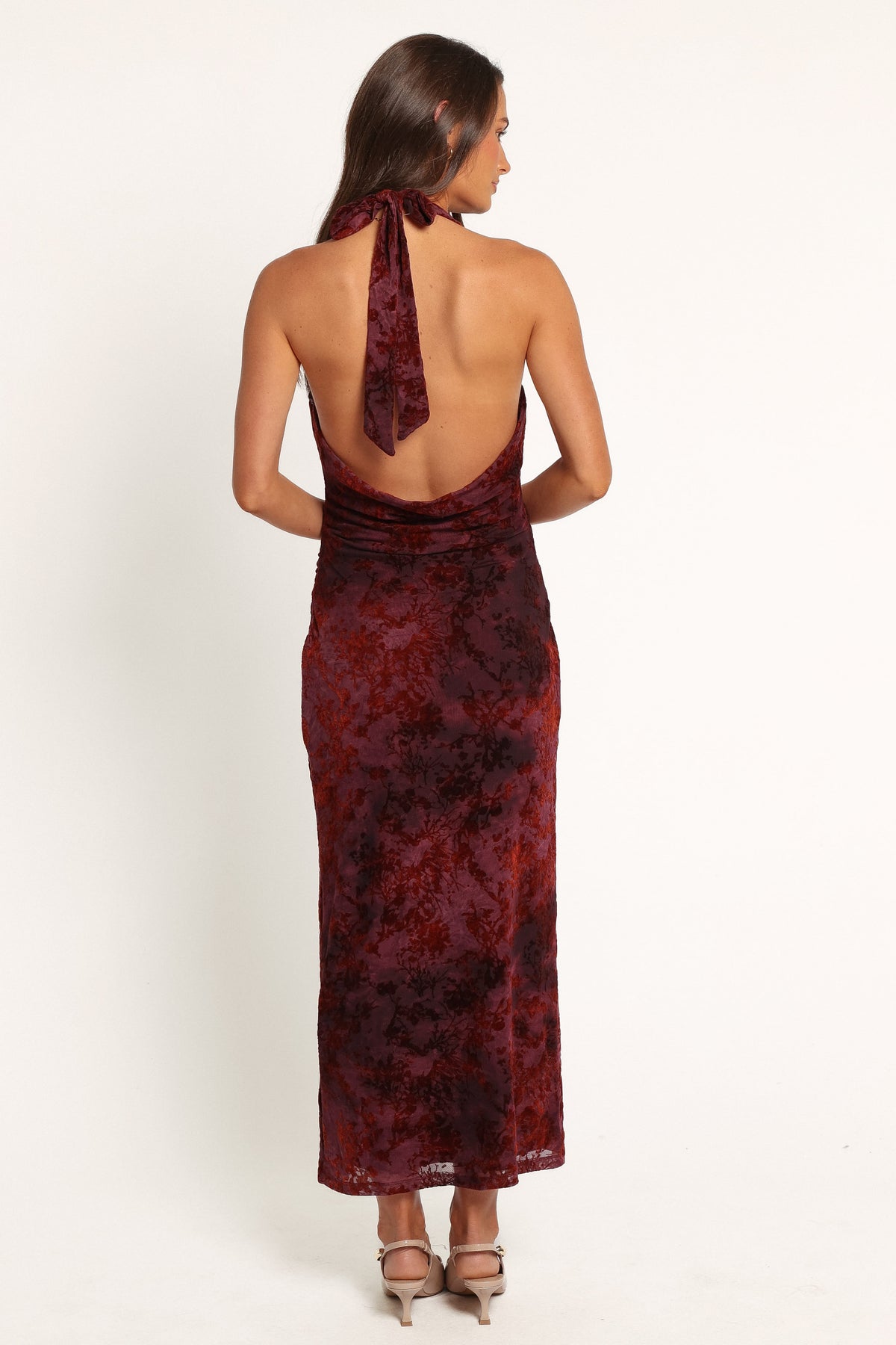 DRESSES Karish Halterneck Midi Dress - Purple Velvet