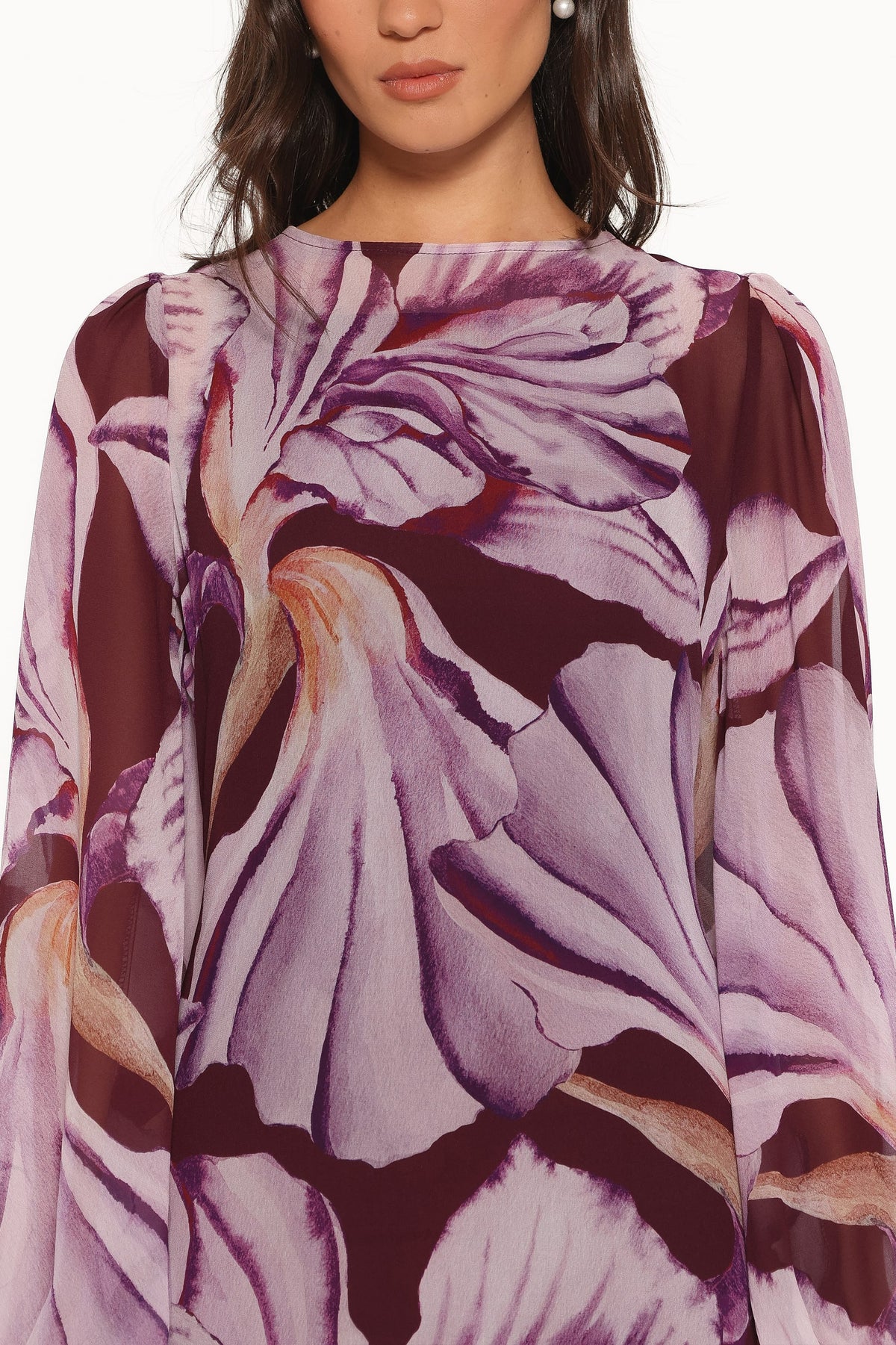 DRESSES Keani Long Sleeve Maxi Dress - Plum Floral
