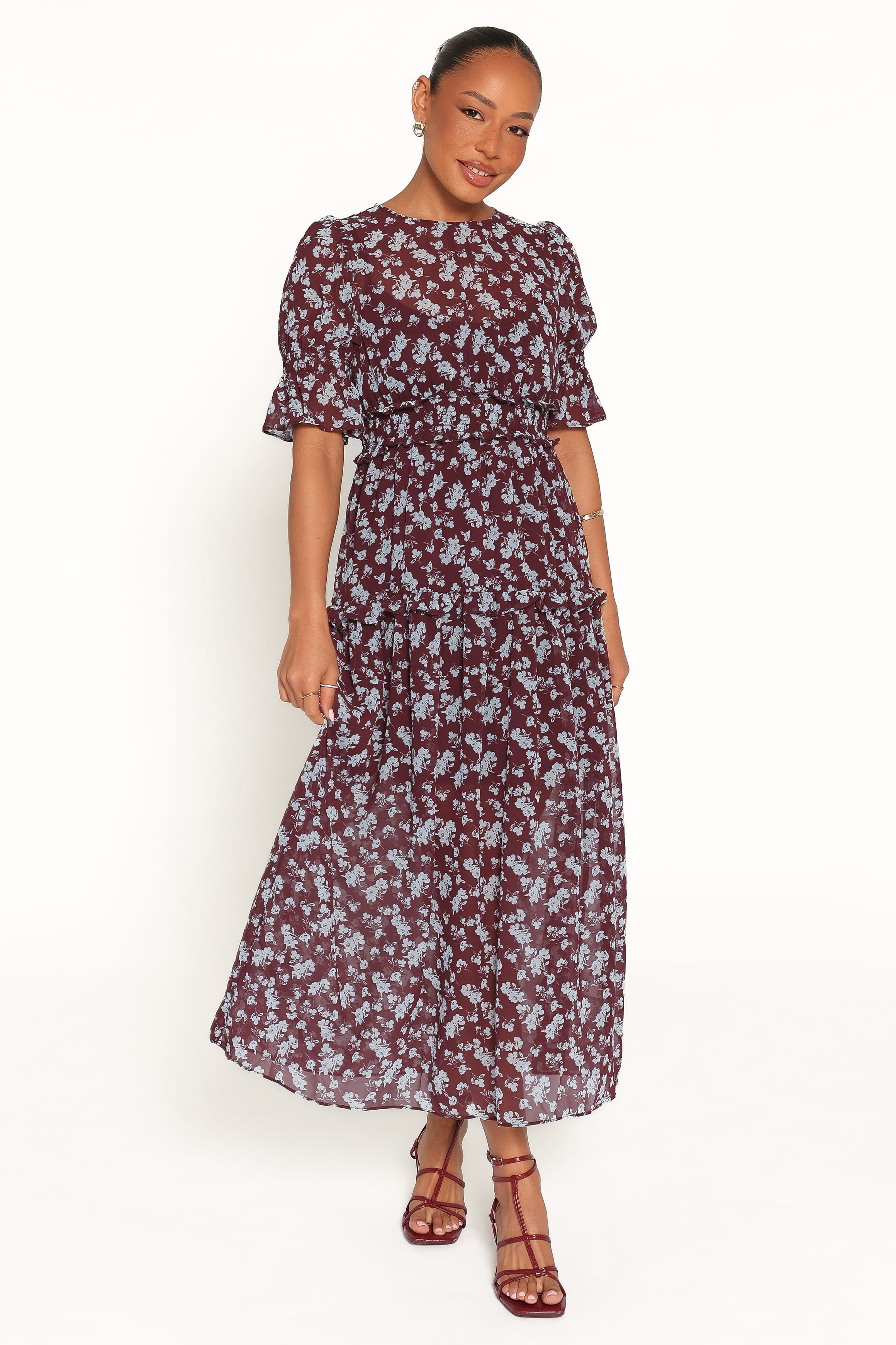 DRESSES Kelina Maxi Dress - Burgundy Floral