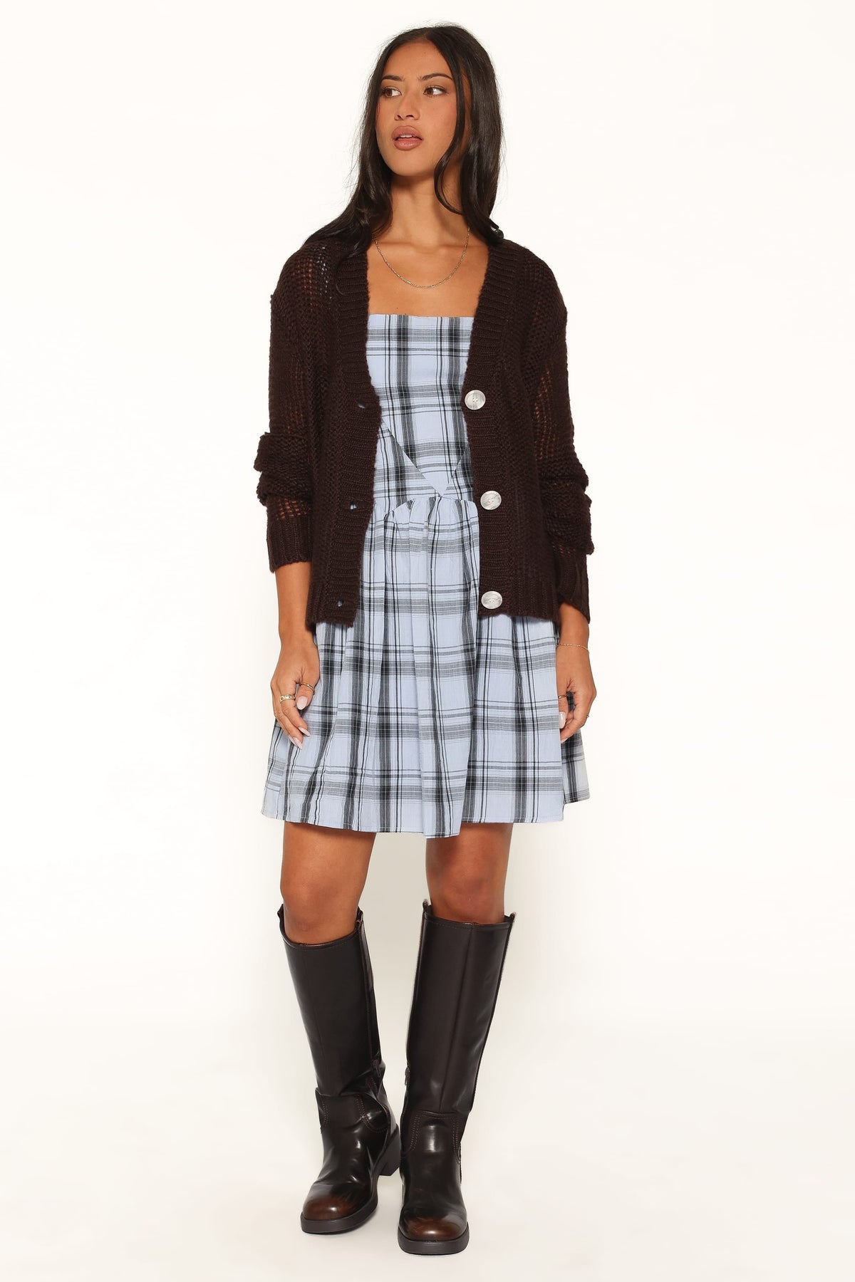 cute winter dresses Moonbun Classy Dress, Gray(Size 7T) Length Collar Midi Dress Everyday Winter Dresses