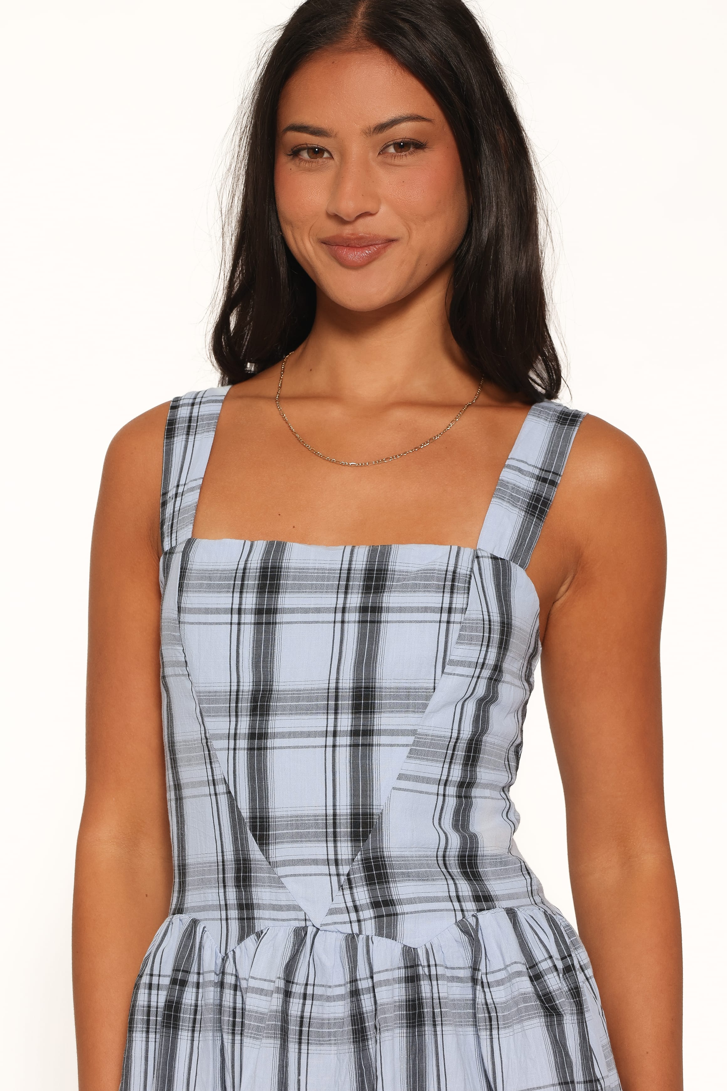 Kepler Mini Dress - Icy Blue Plaid | Petal & Pup USA