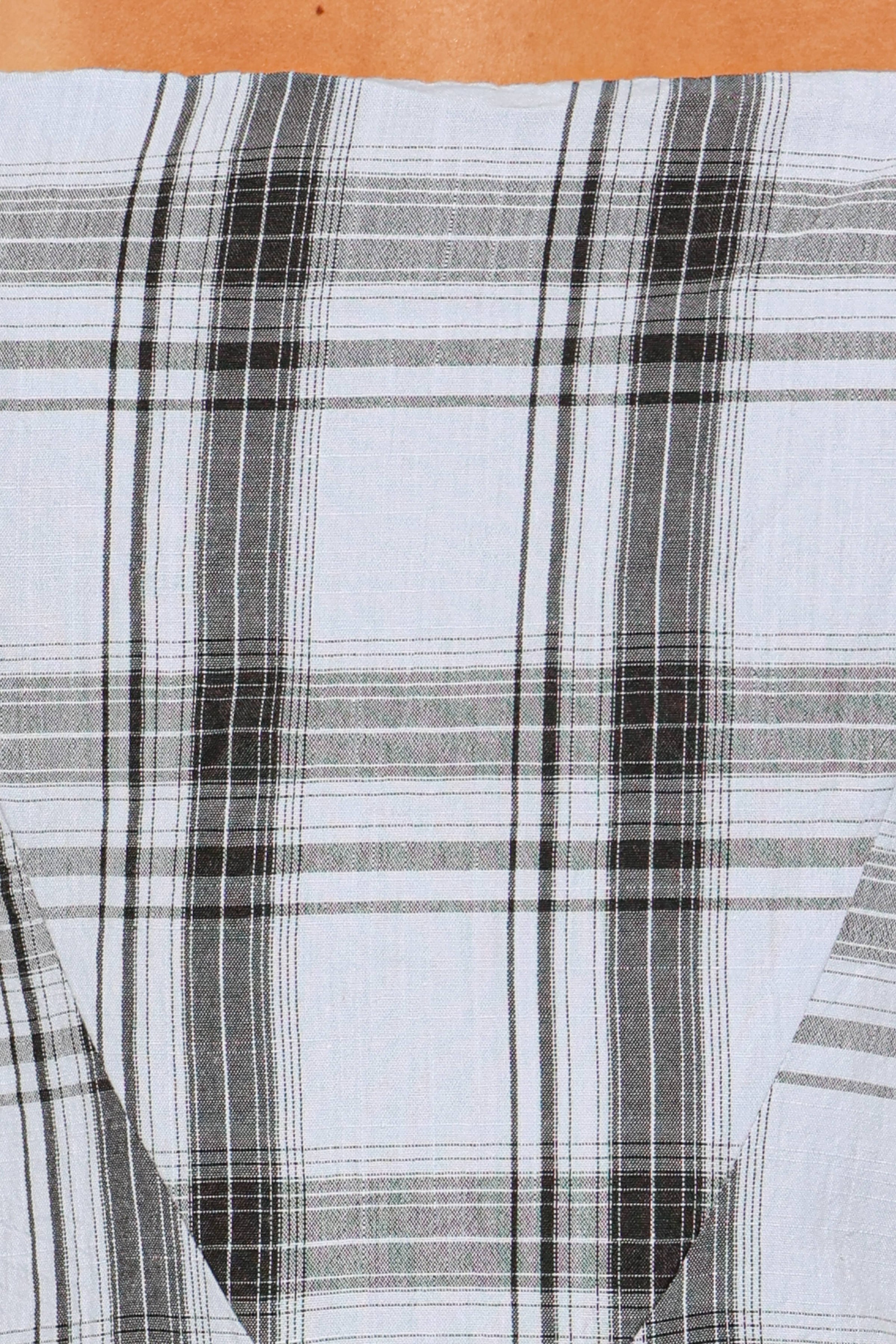DRESSES Kepler Mini Dress - Icy Blue Plaid
