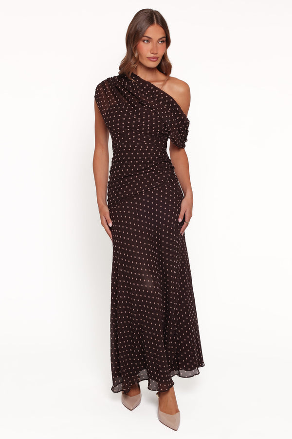 DRESSES Kyrene Off Shoulder Maxi Dress - Brown Spot