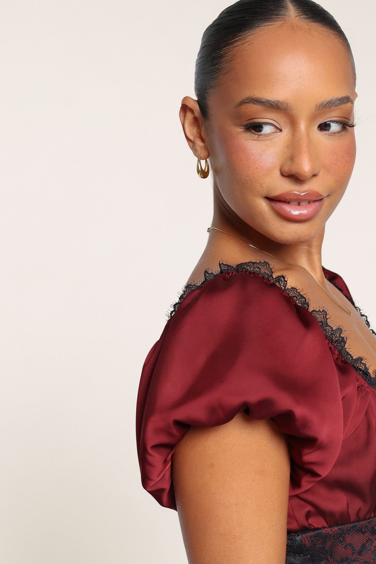 DRESSES Langford Midi Dress - Burgundy