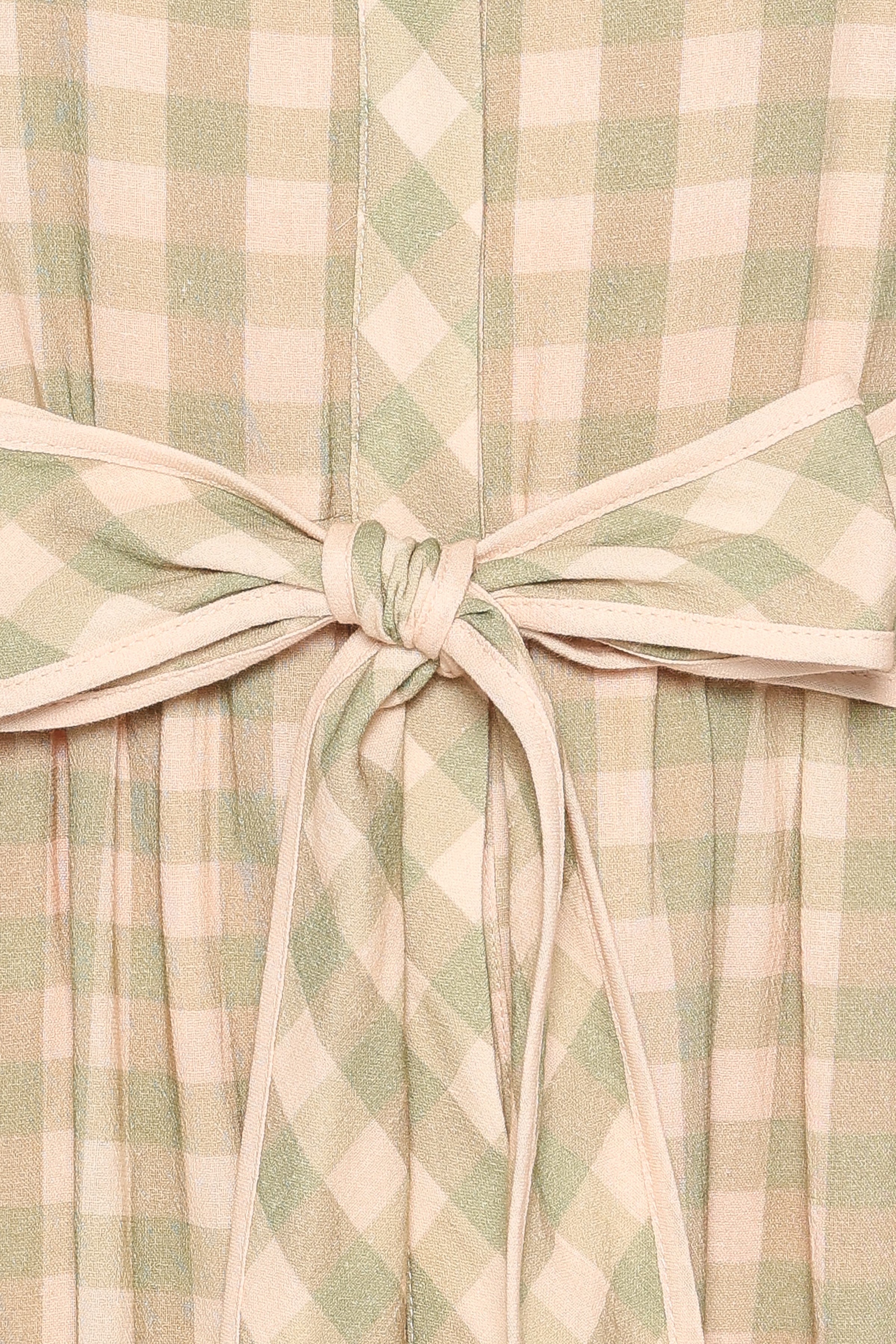 DRESSES Lorry Tie Front Mini Dress - Green/Pink Gingham