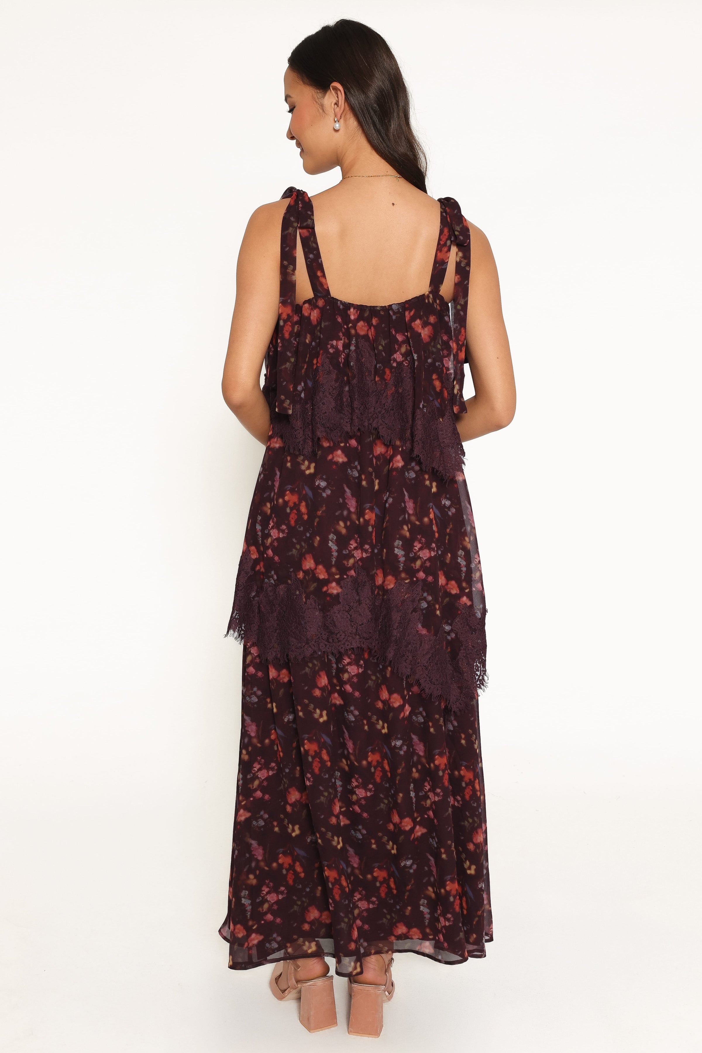 DRESSES Lunella Maxi Dress - Plum Blurred Floral