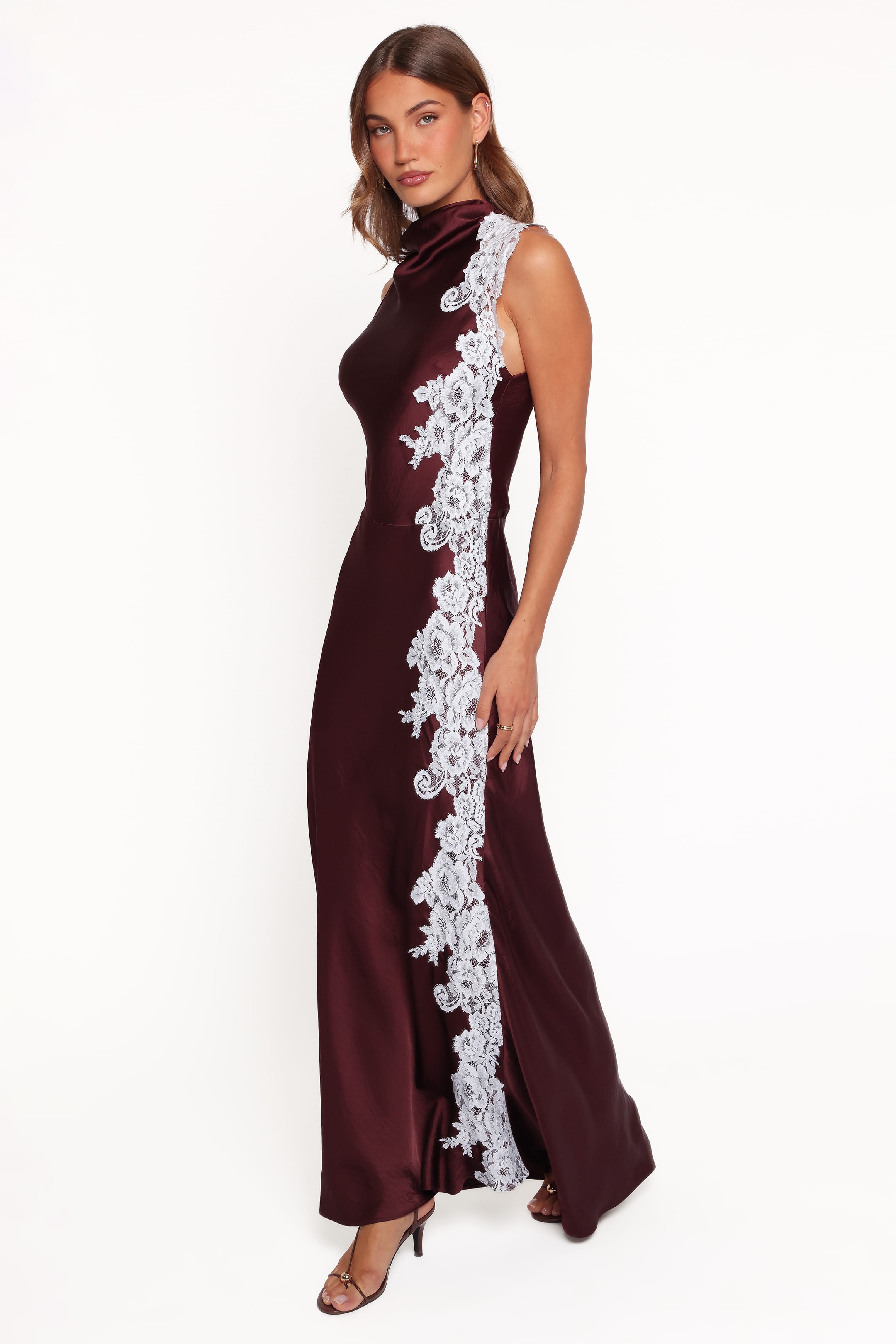 DRESSES Lunita Halterneck Maxi Dress - Brown/Blue