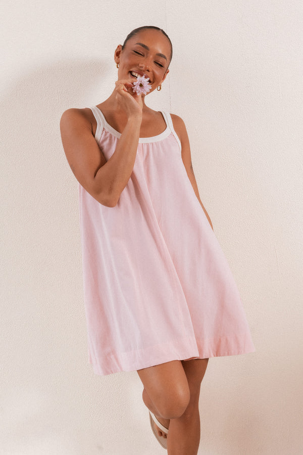 DRESSES Madrid Mini Dress - Pink/Cream