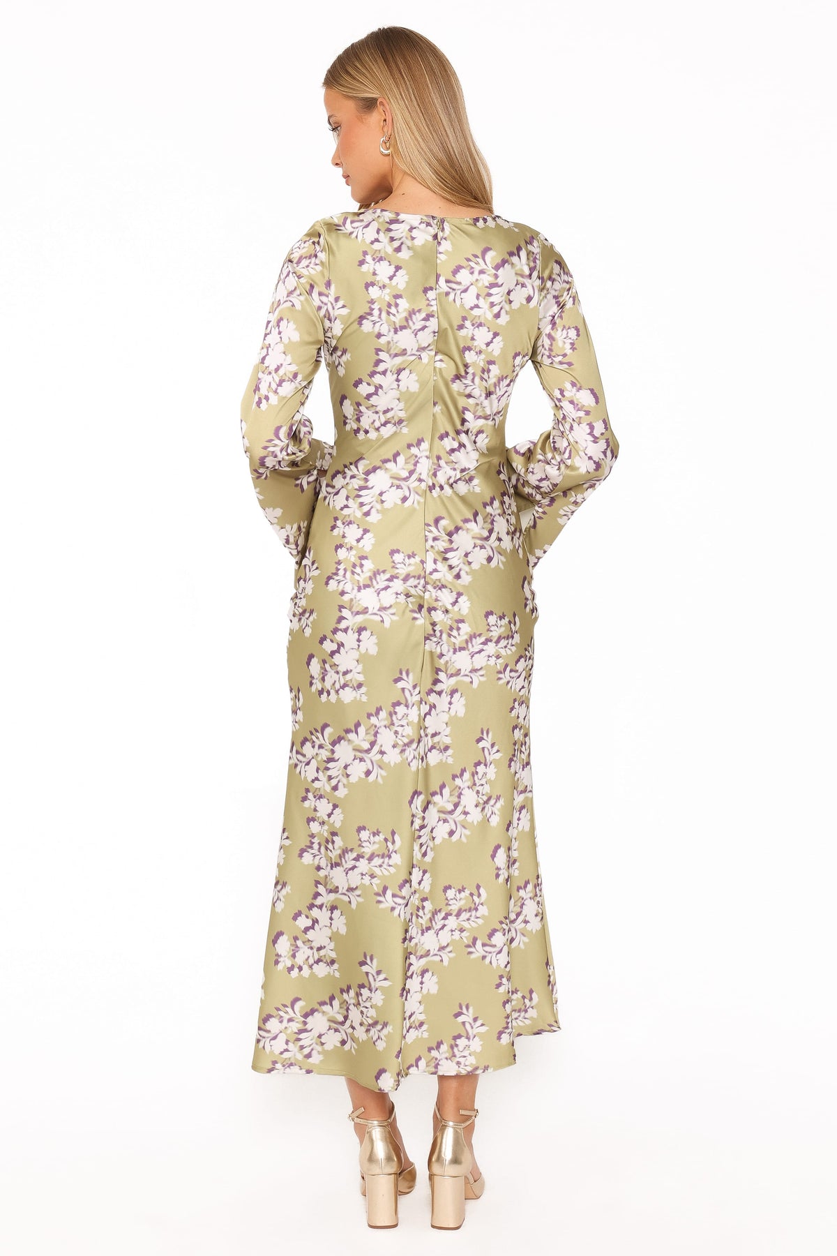 DRESSES Maia Long Sleeve Maxi Dress - Green Rum Floral
