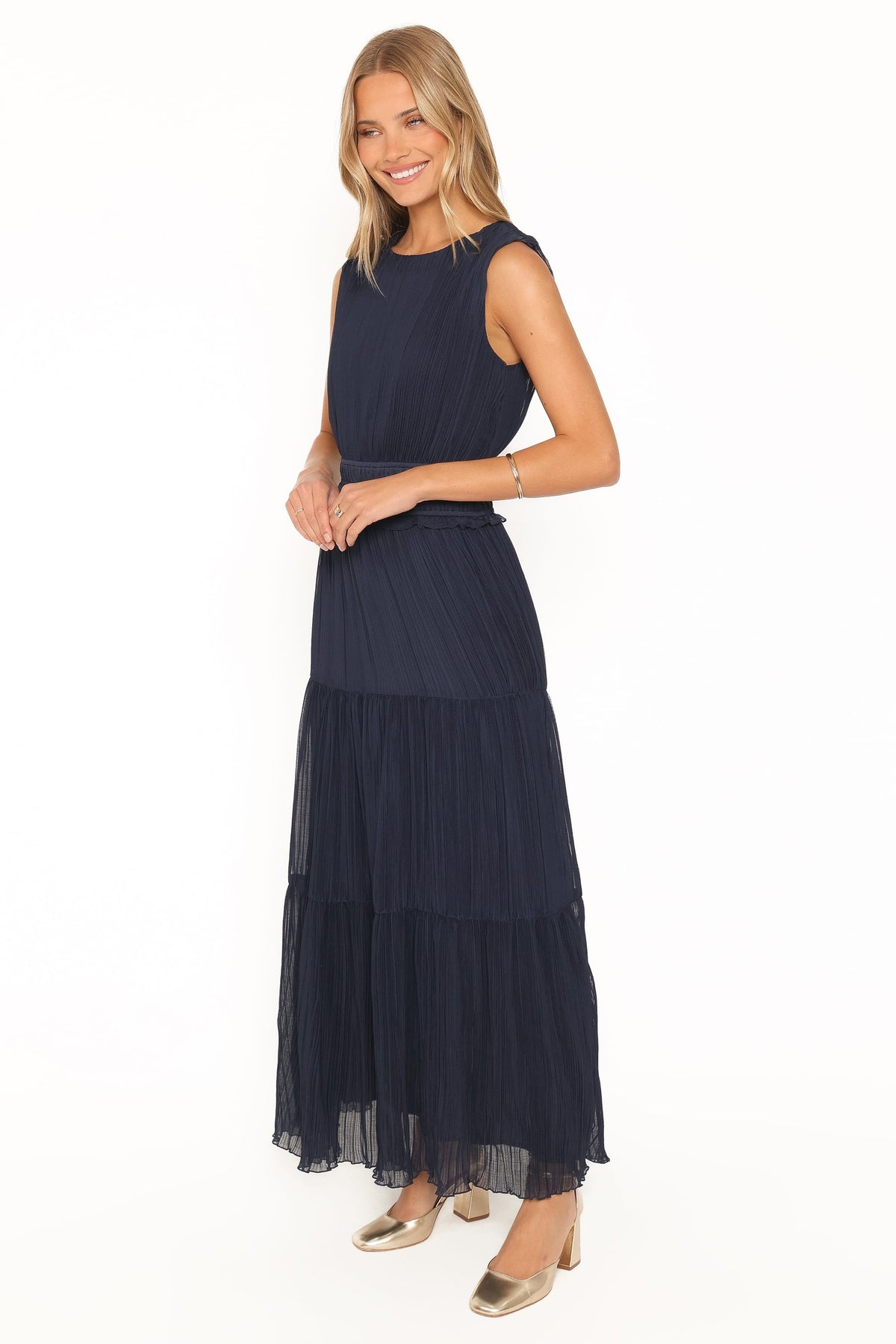 DRESSES Maven Plisse Maxi Dress - Navy
