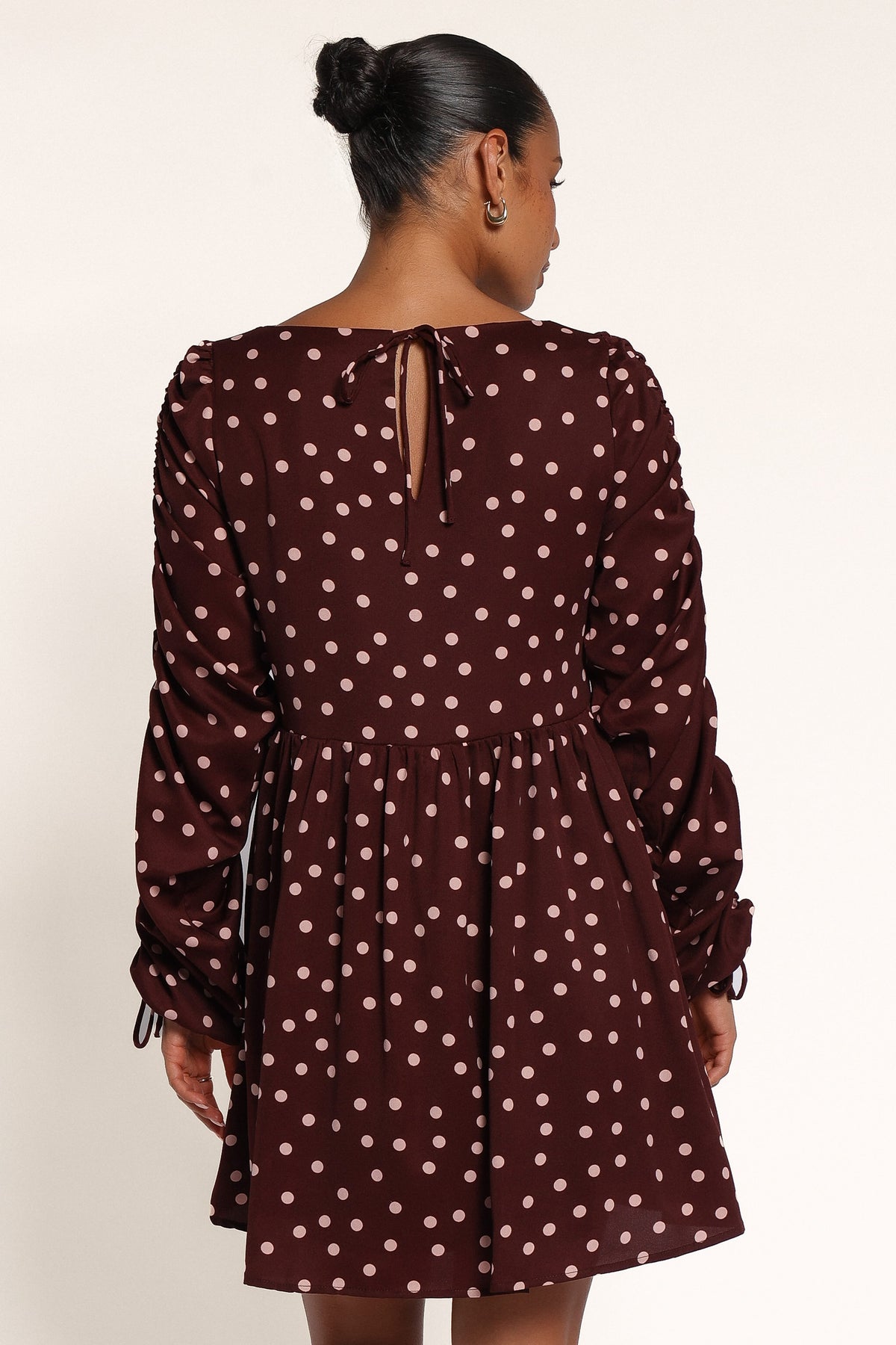DRESSES Micaela Long Sleeve Mini Dress - Cherry Polka Dot