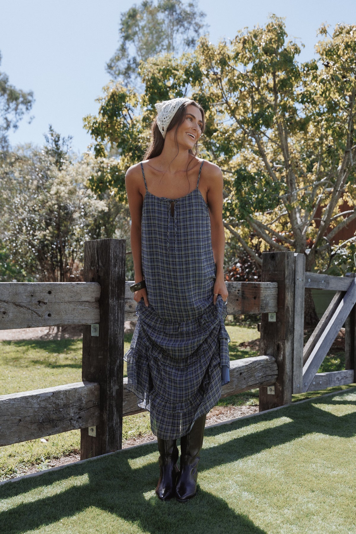DRESSES Minka Maxi Dress - Blue Plaid