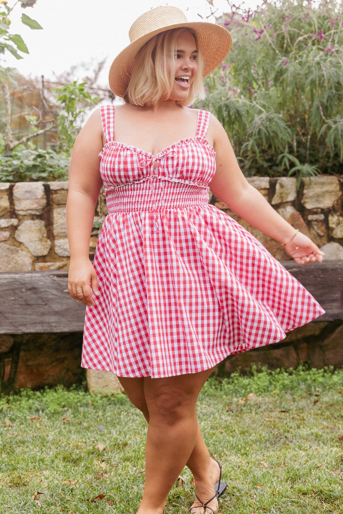 red mini dress plus Yours Women's Plus Size Red Abstract Floral Tie Neck Mini Dress Size 26-28