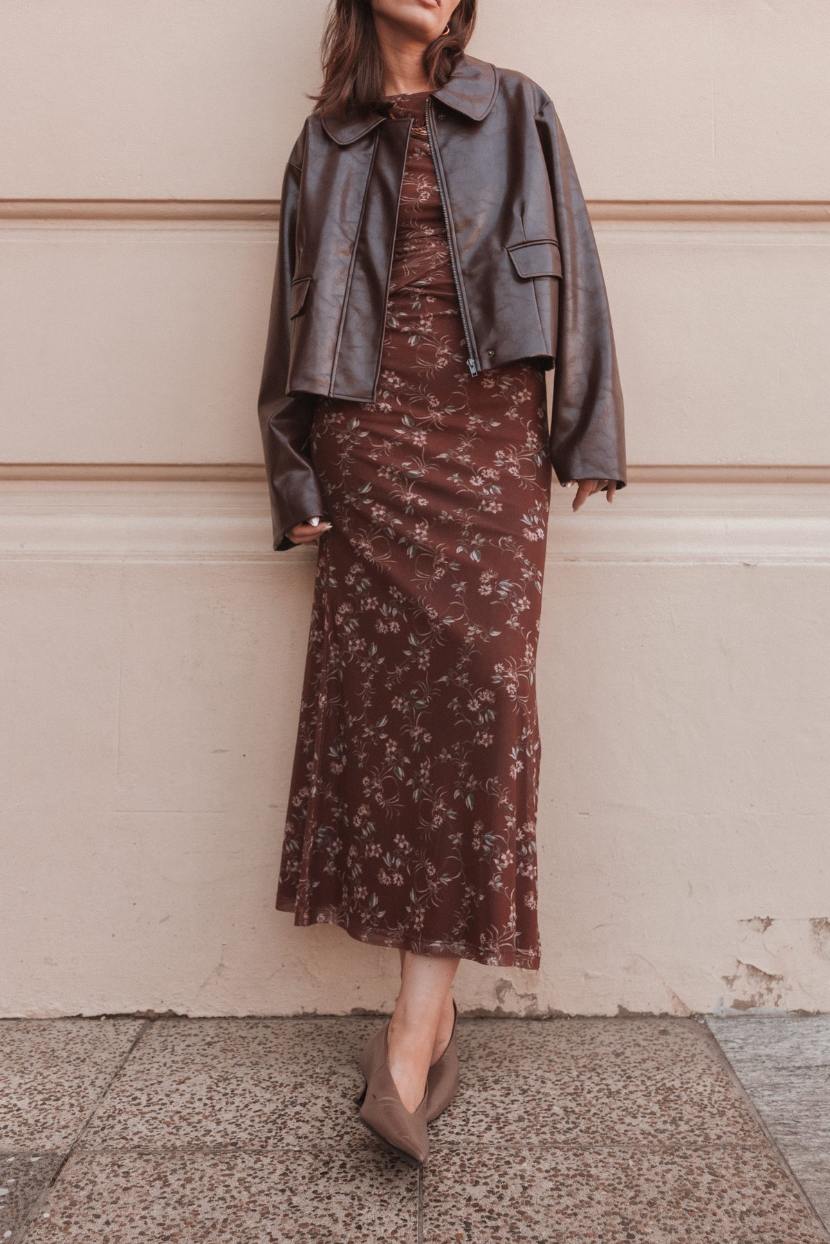 DRESSES Nash Long Sleeve Dress - Rust Floral