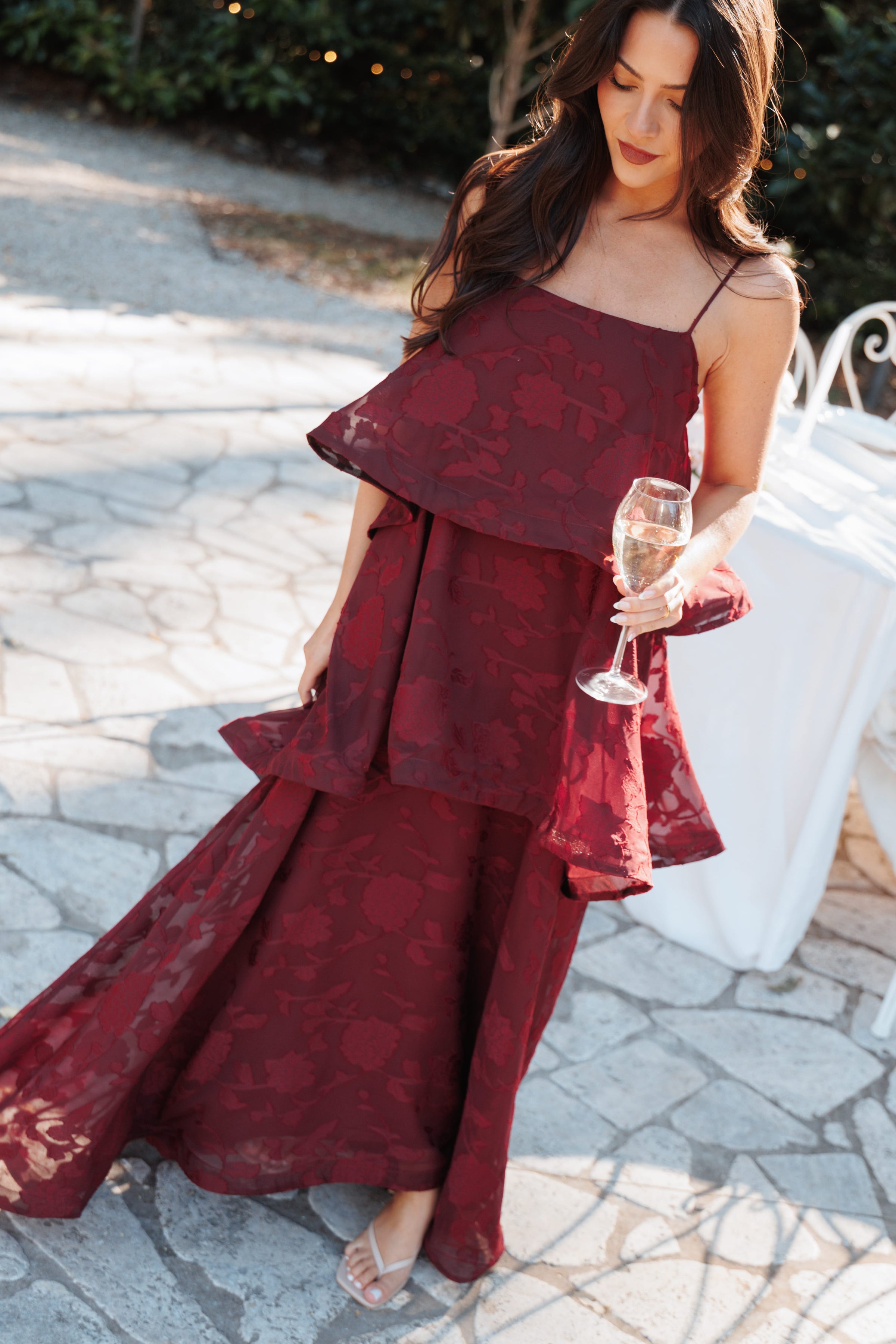 DRESSES Nerissa Maxi Dress - Burgundy