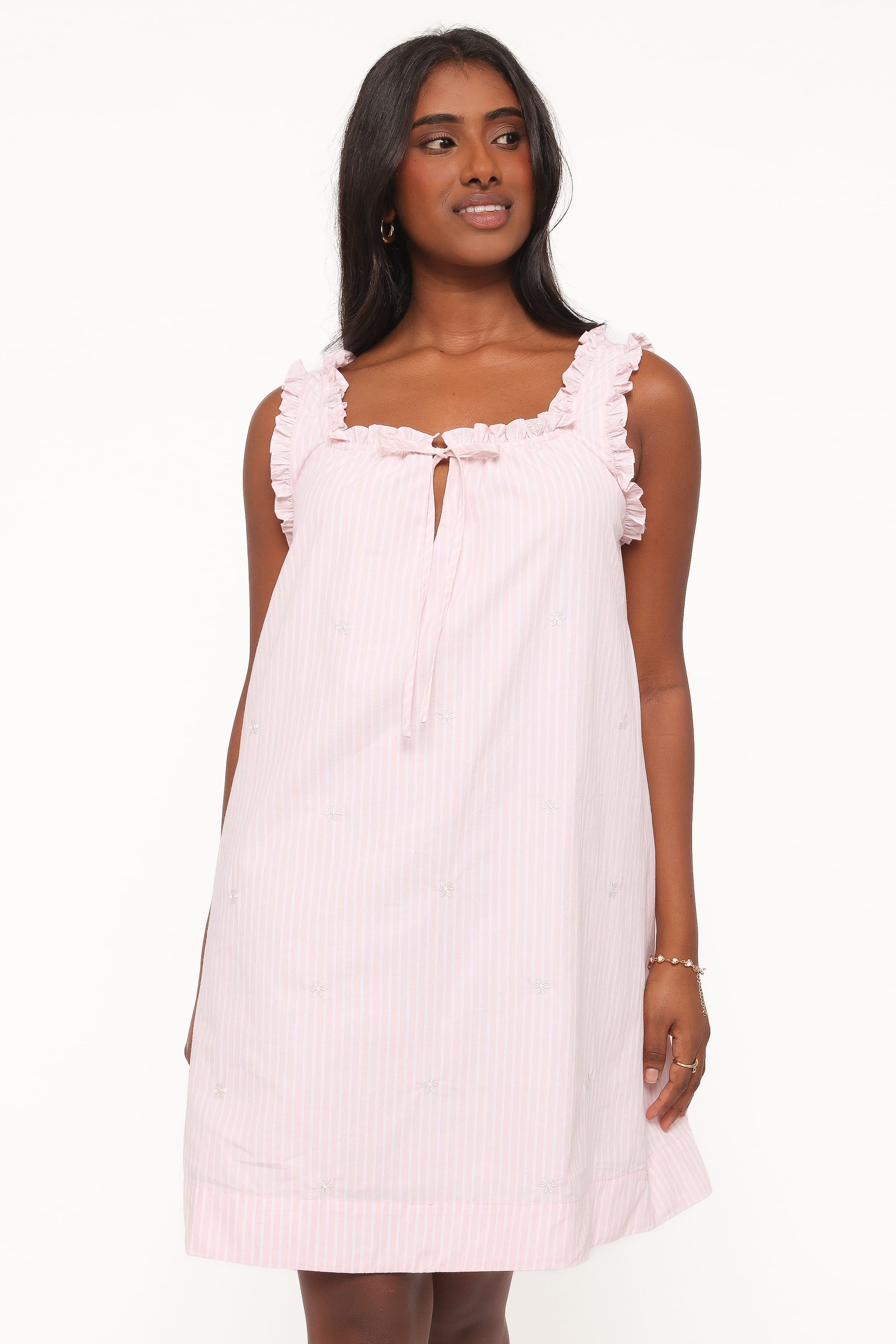 Olivienne Mini Dress - Pink Stripe | Petal & Pup USA
