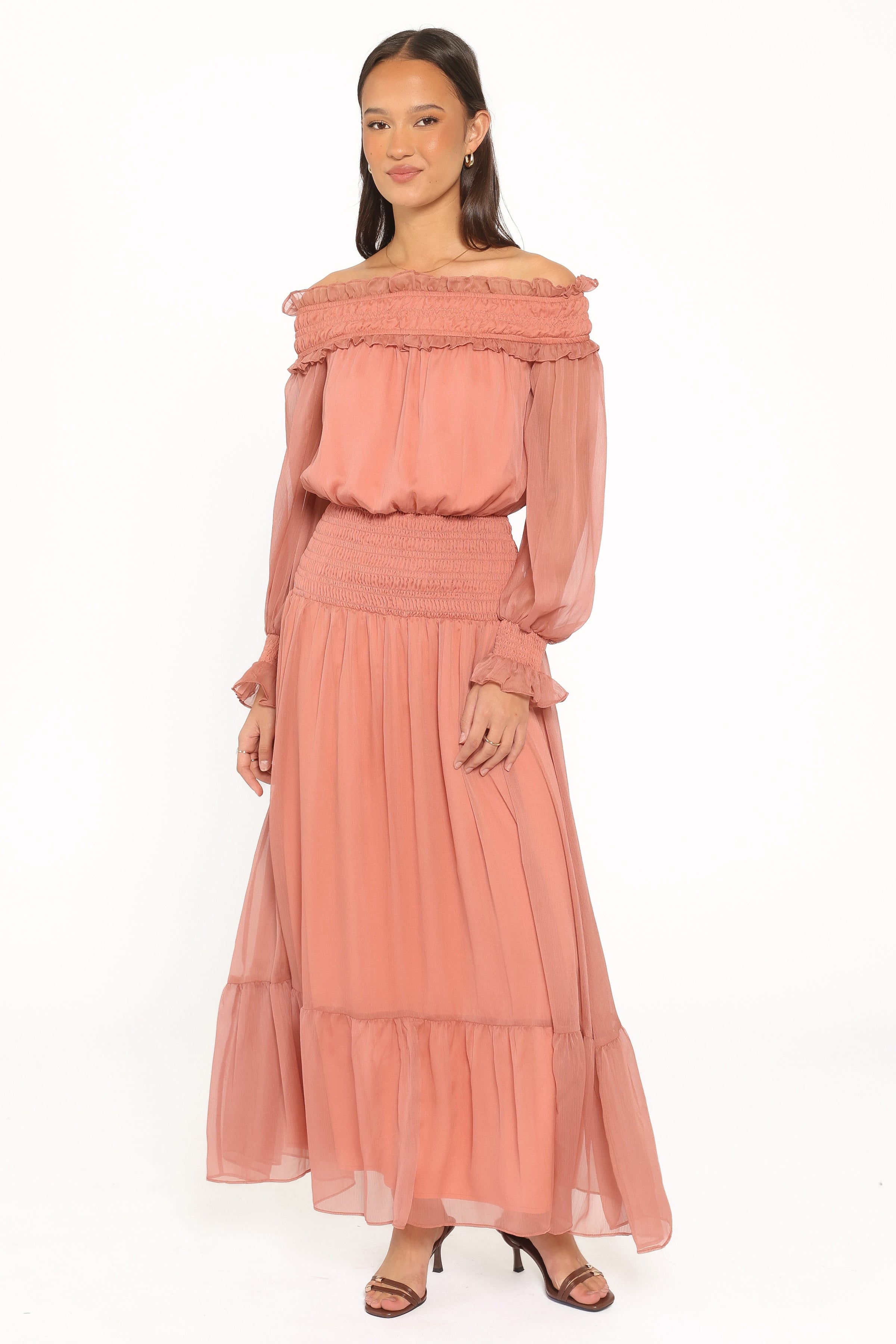 DRESSES Paris Off Shoulder Maxi Dress - Vintage Mauve