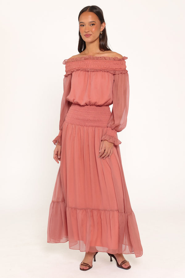 DRESSES Paris Off Shoulder Maxi Dress - Vintage Mauve