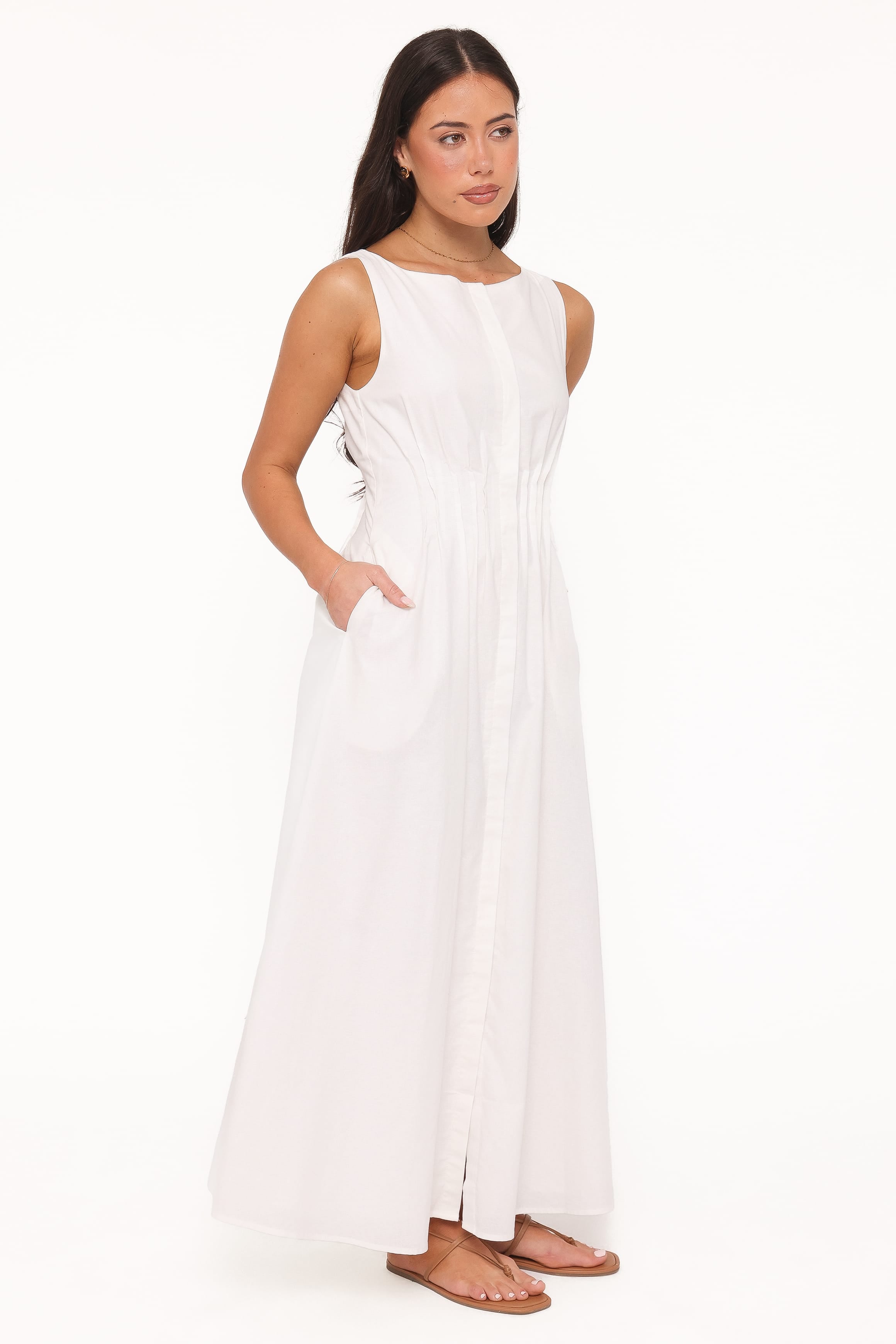 DRESSES Prunella Midi Dress - White