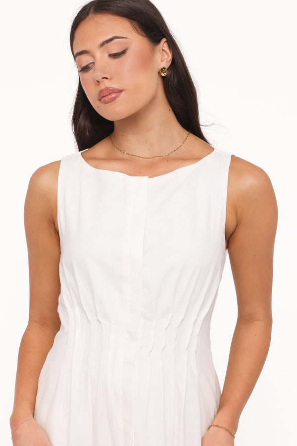 DRESSES Prunella Midi Dress - White