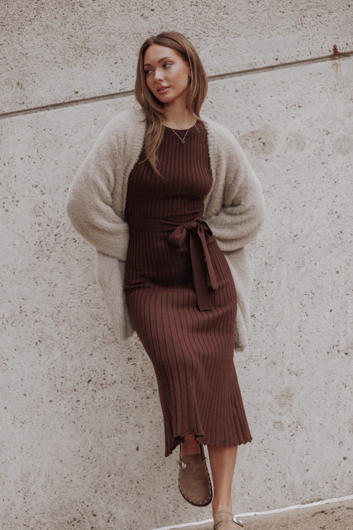 DRESSES Rhianna Dress - Rum Raisin Brown