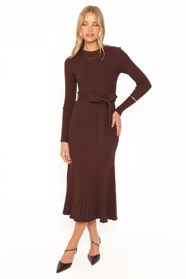DRESSES Rhianna Dress - Rum Raisin Brown