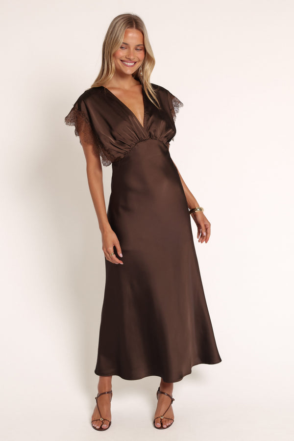 DRESSES Ricki Lace Maxi Dress - Brown