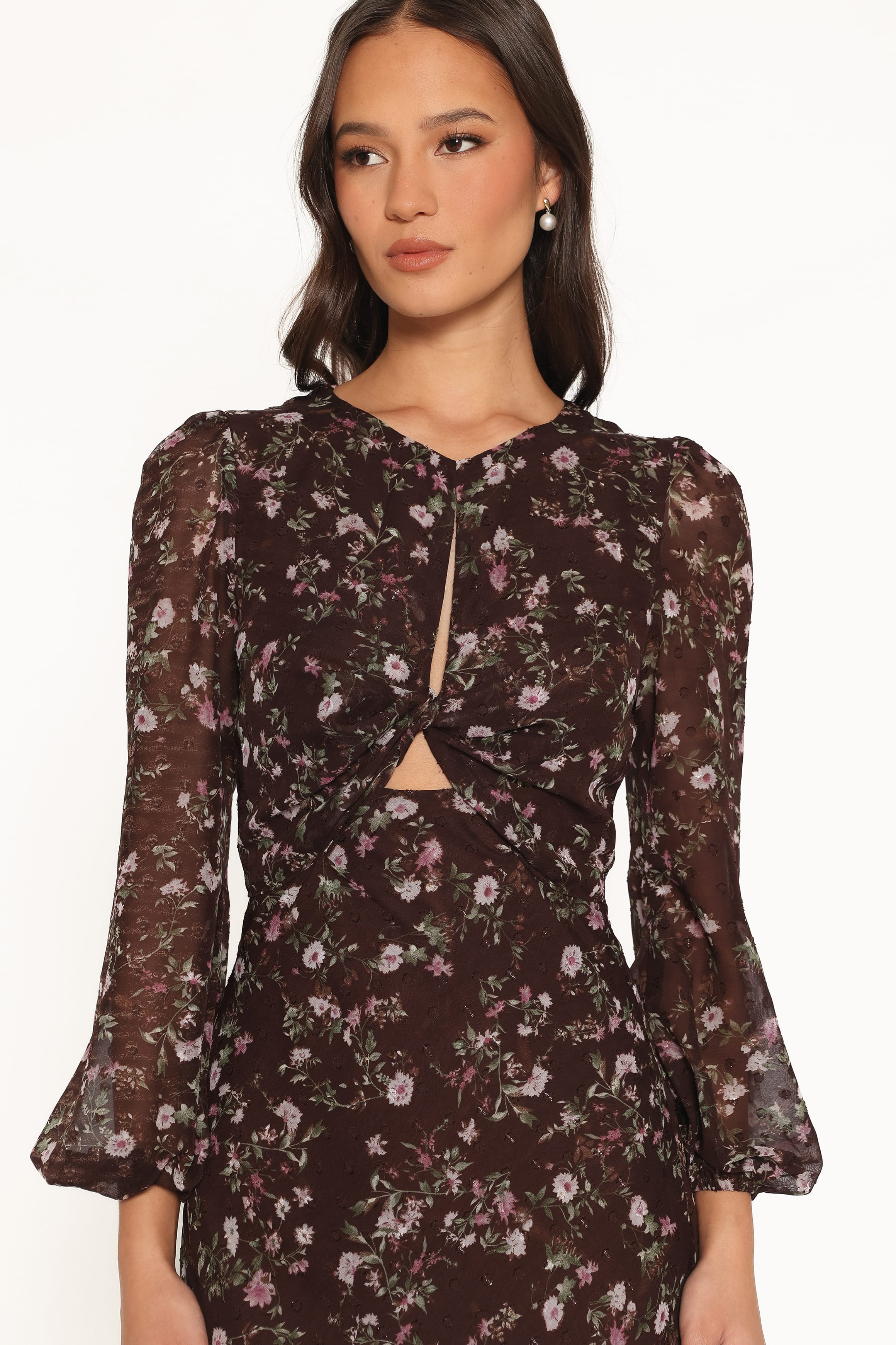 DRESSES Rosalyn Maxi Dress - Brown Lilac Floral