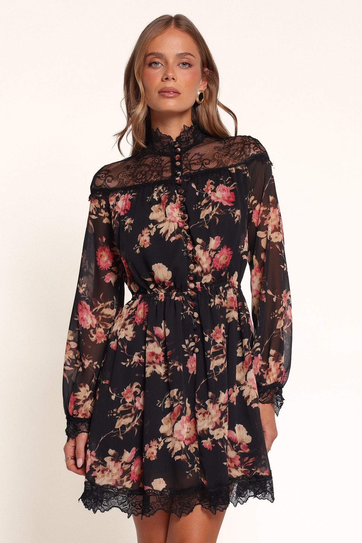 DRESSES Rosannah Mini Dress - Black Floral