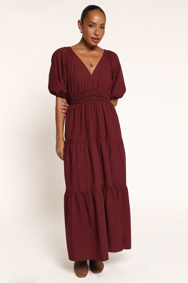 DRESSES Sylvara Maxi Dress - Burgundy