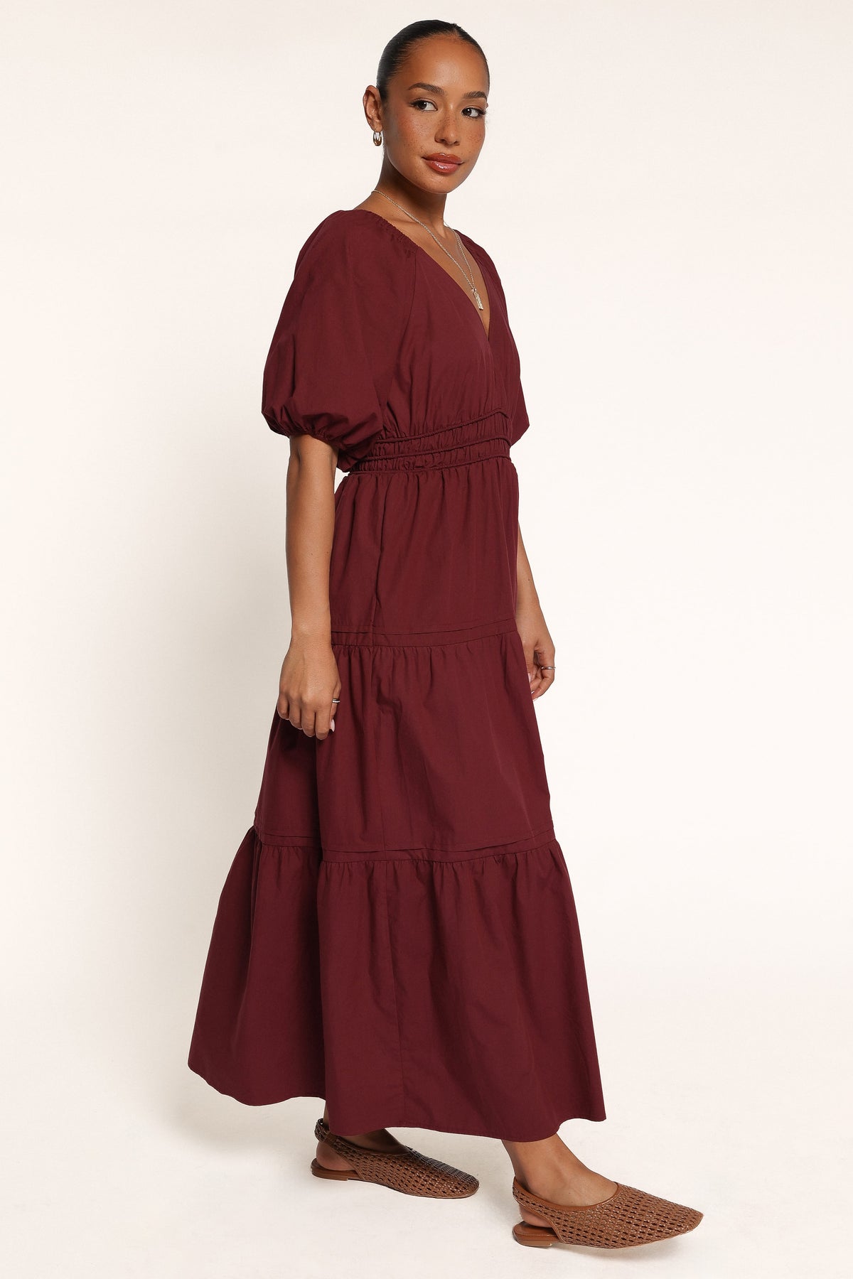 DRESSES Sylvara Maxi Dress - Burgundy