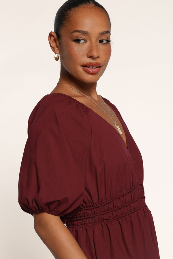 DRESSES Sylvara Maxi Dress - Burgundy