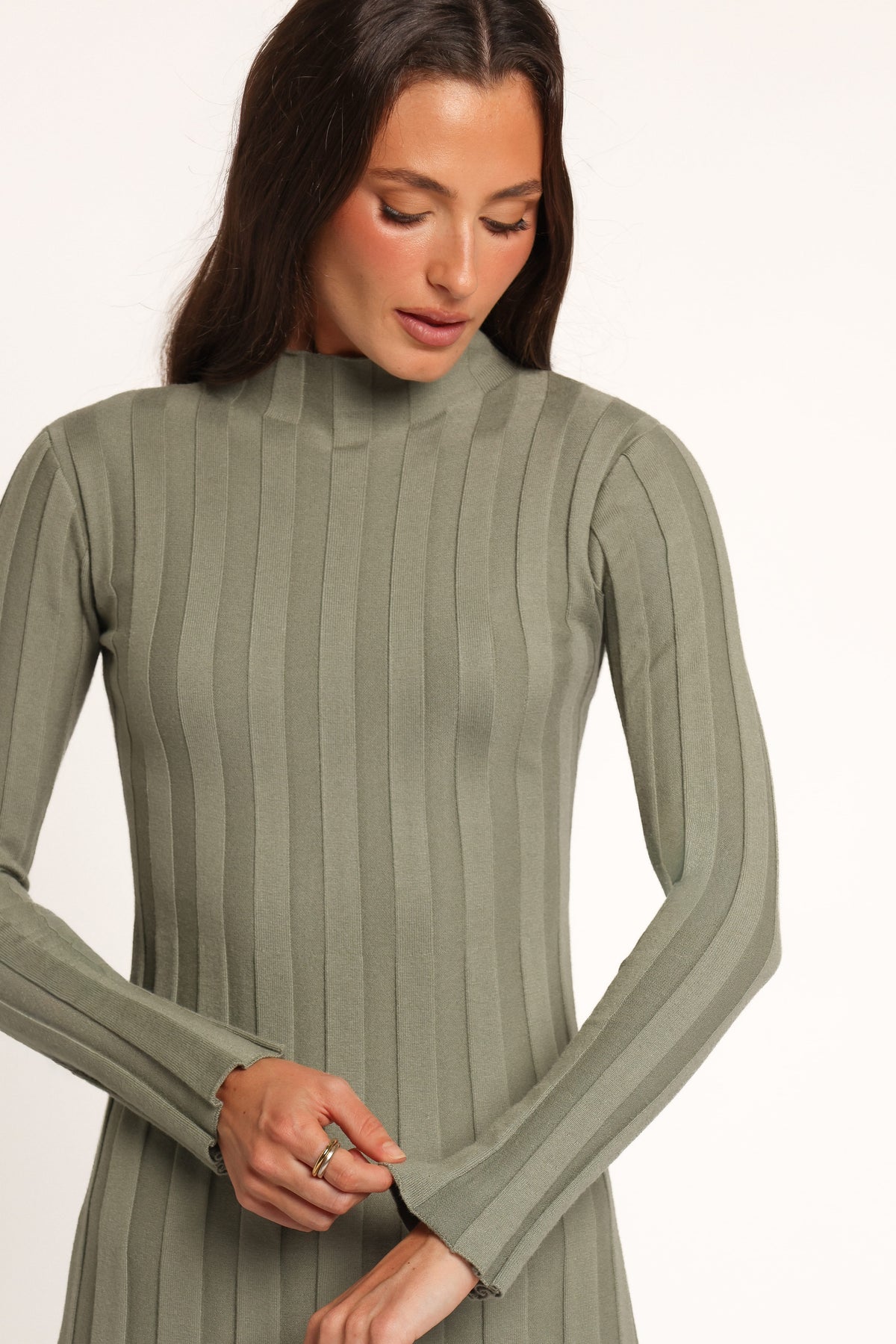 DRESSES Tessy Long Sleeve Midi Dress - Green