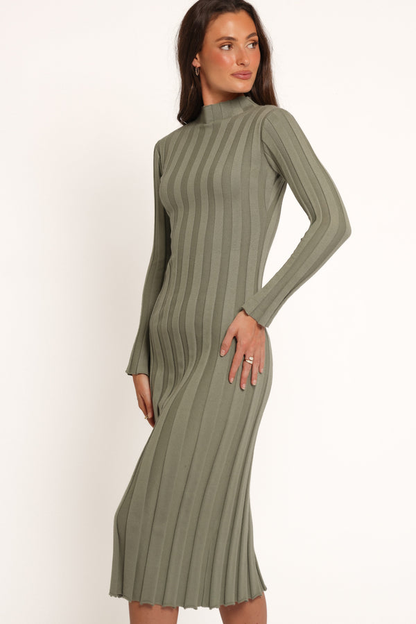 DRESSES Tessy Long Sleeve Midi Dress - Green