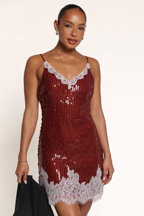 DRESSES Vayda Mini Dress - Burgundy/Pink