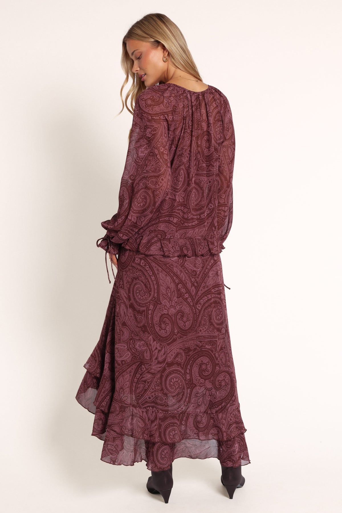 DRESSES Vina Maxi Dress - Burgundy Paisley