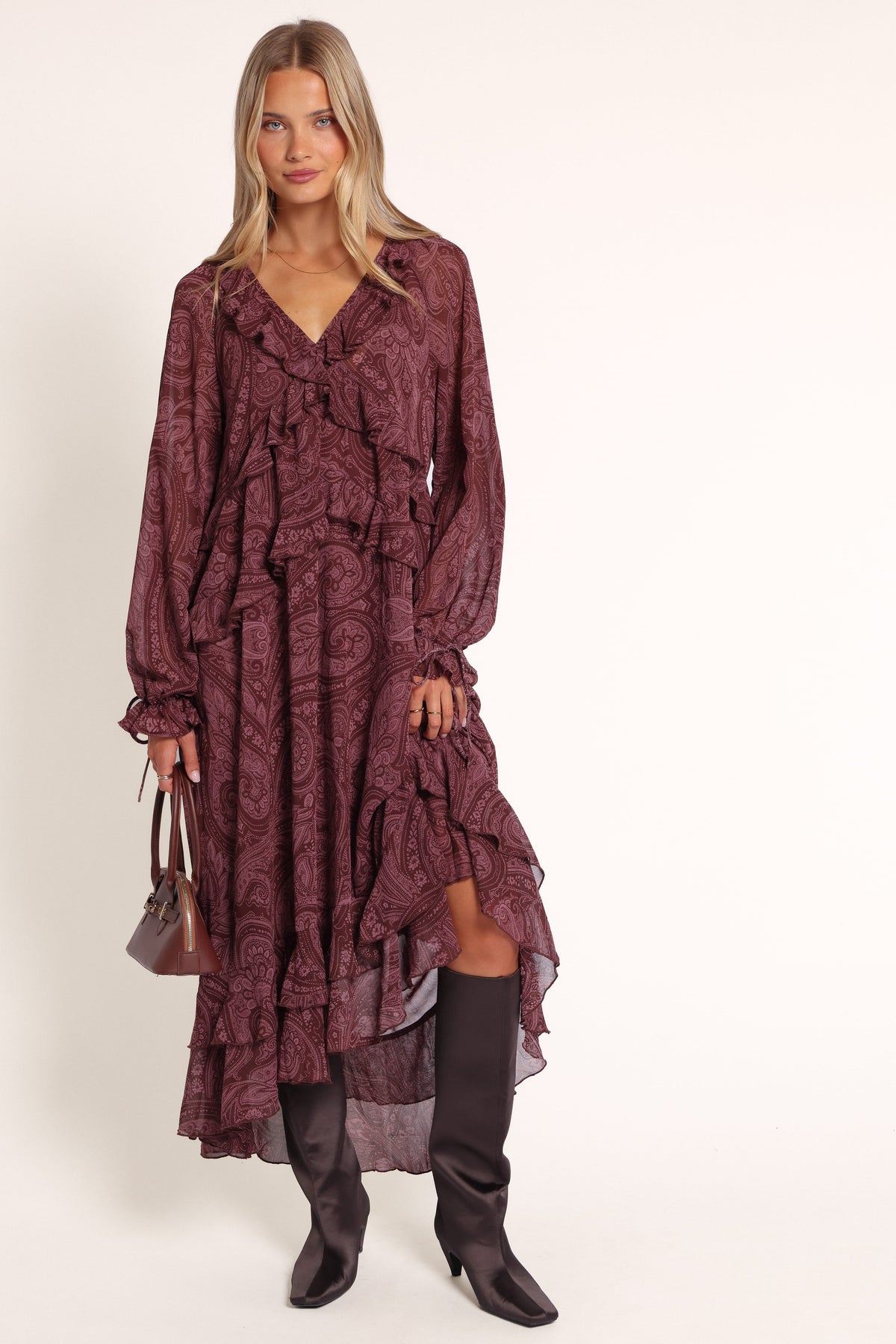 DRESSES Vina Maxi Dress - Burgundy Paisley