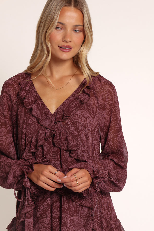 DRESSES Vina Maxi Dress - Burgundy Paisley