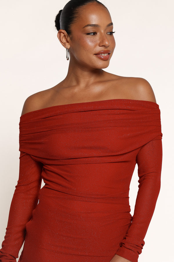 DRESSES Wynella Off Shoulder Maxi Dress - Red