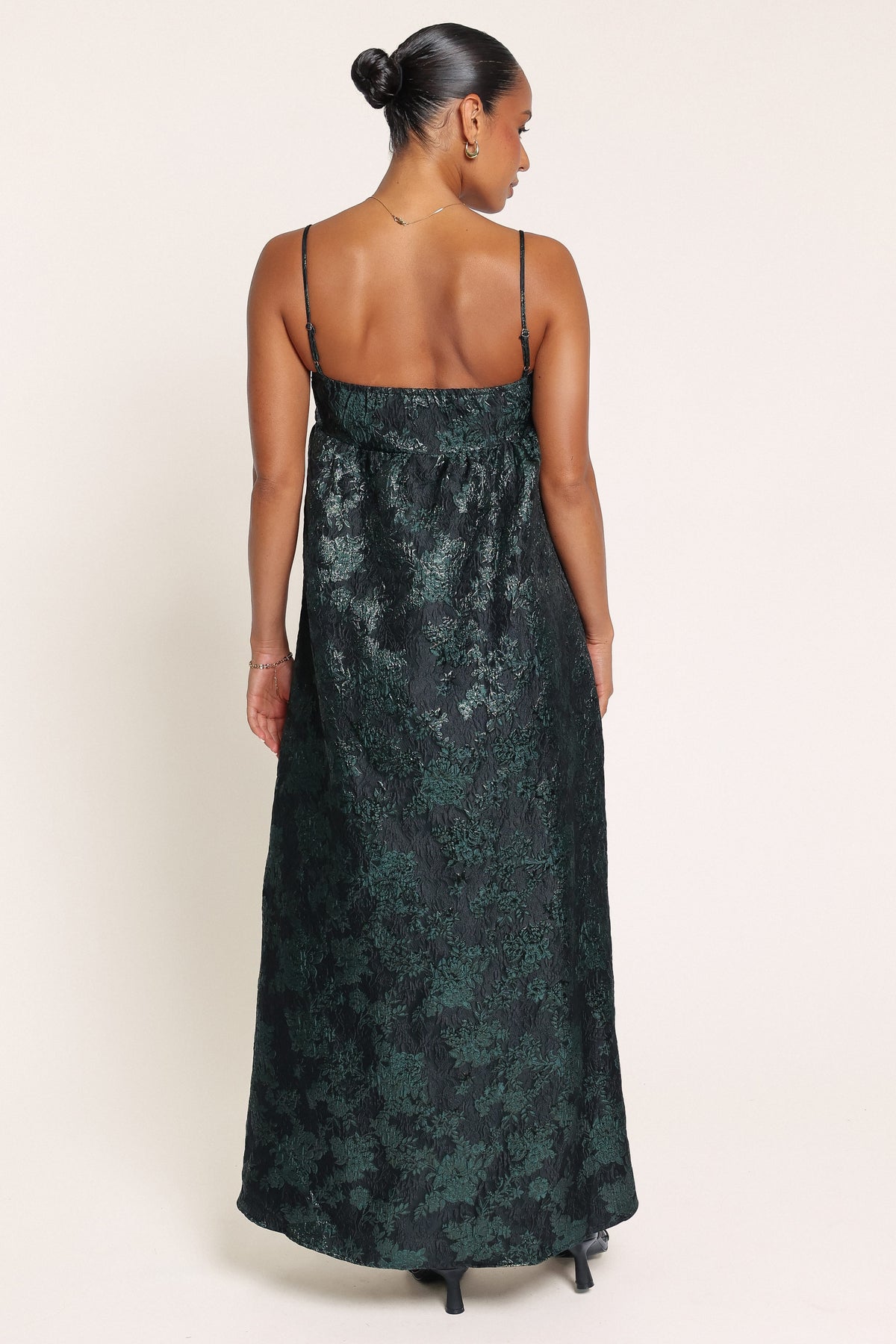 DRESSES Yasmine Maxi Dress - Green Brocade