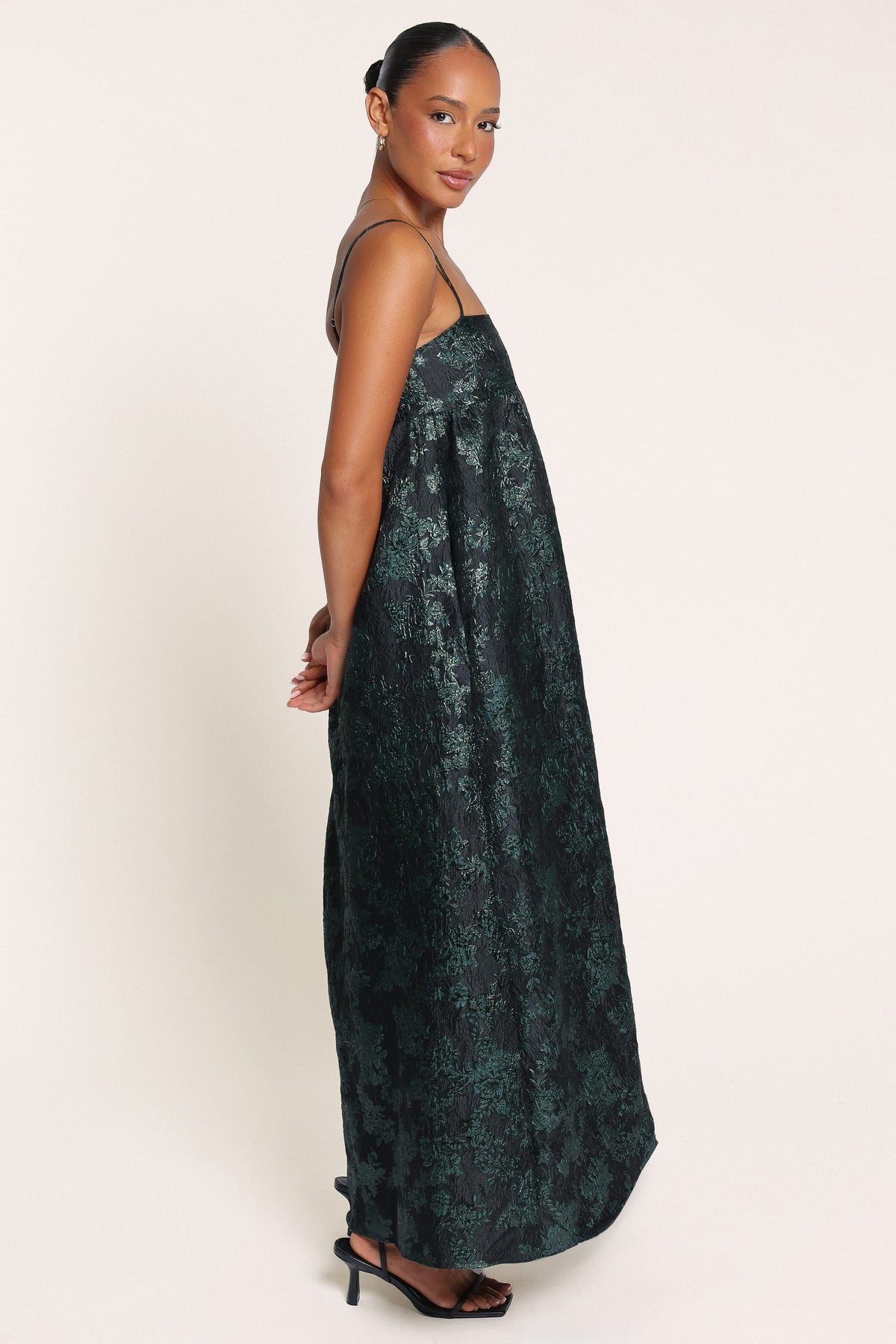 DRESSES Yasmine Maxi Dress - Green Brocade